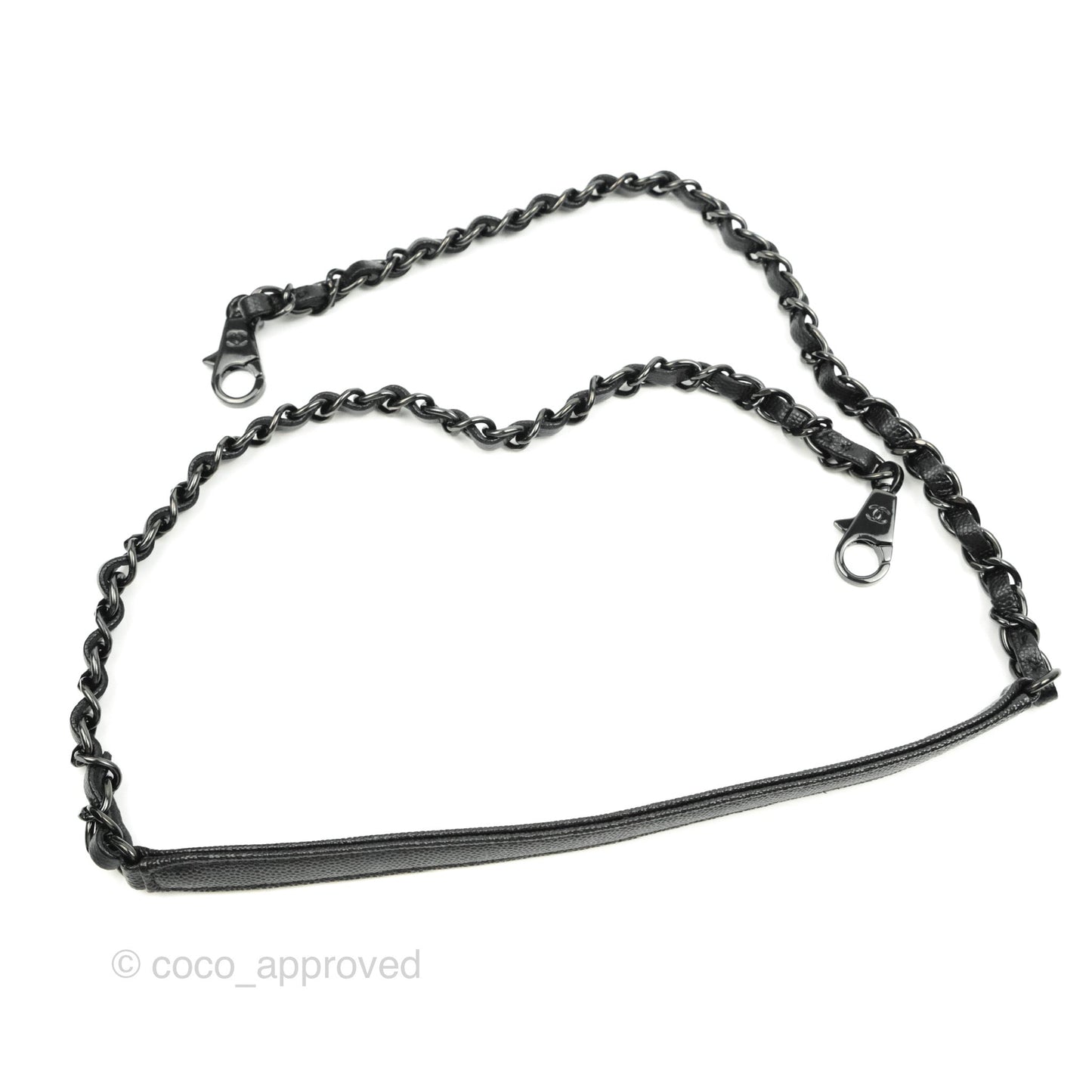 Chanel Small (Medium) Coco Handle Chevron So Black Caviar