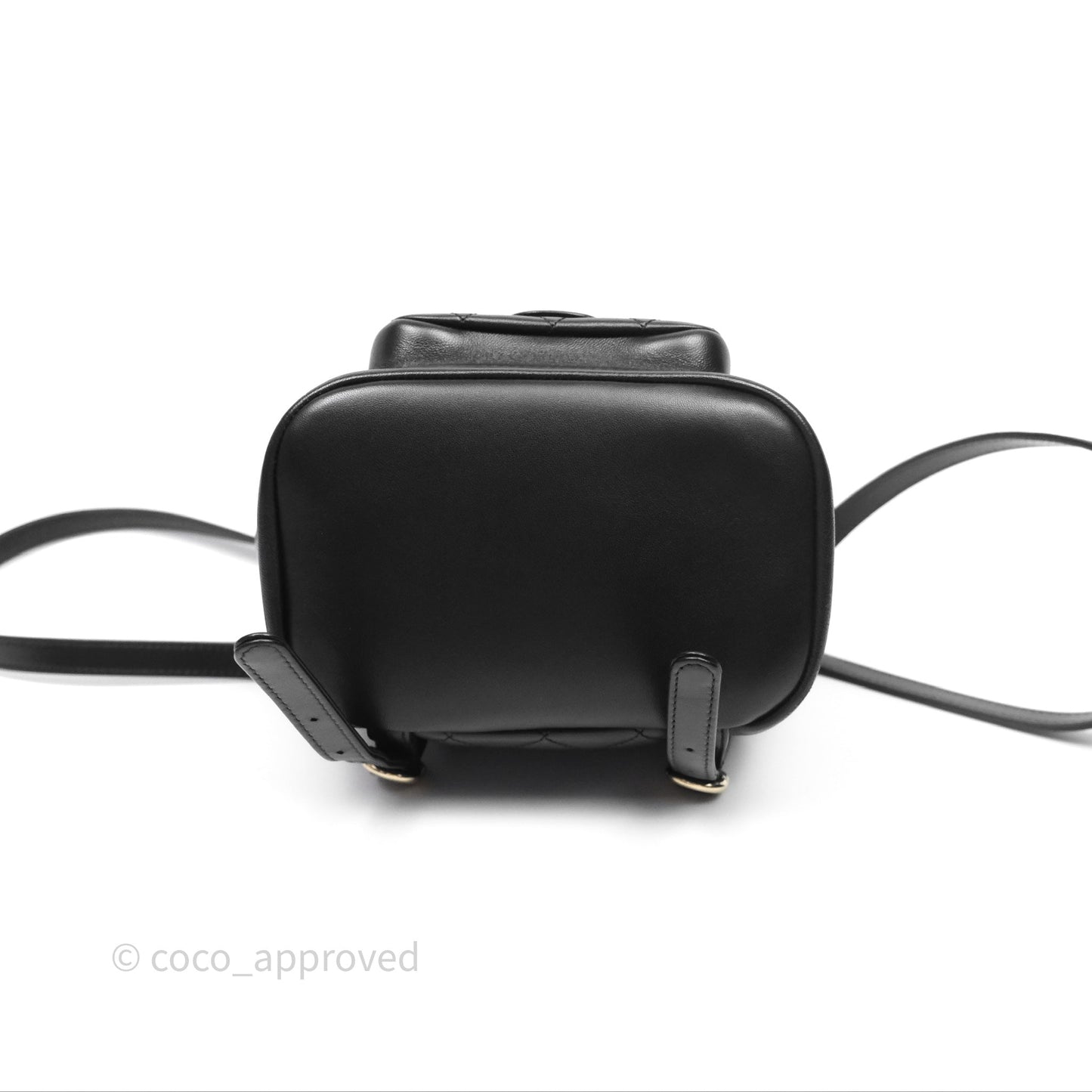 Chanel Small Duma Drawstring Backpack Black Lambskin Gold Hardware