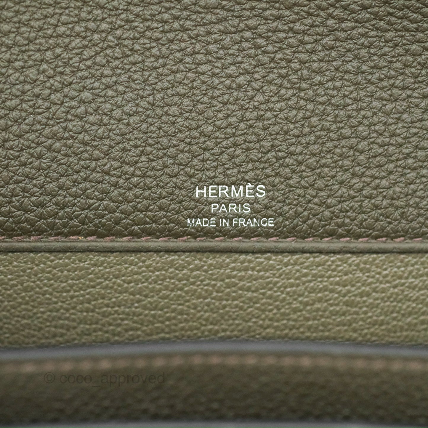 Hermès Kelly Depeches 25 Pouch Vert De Gris Togo