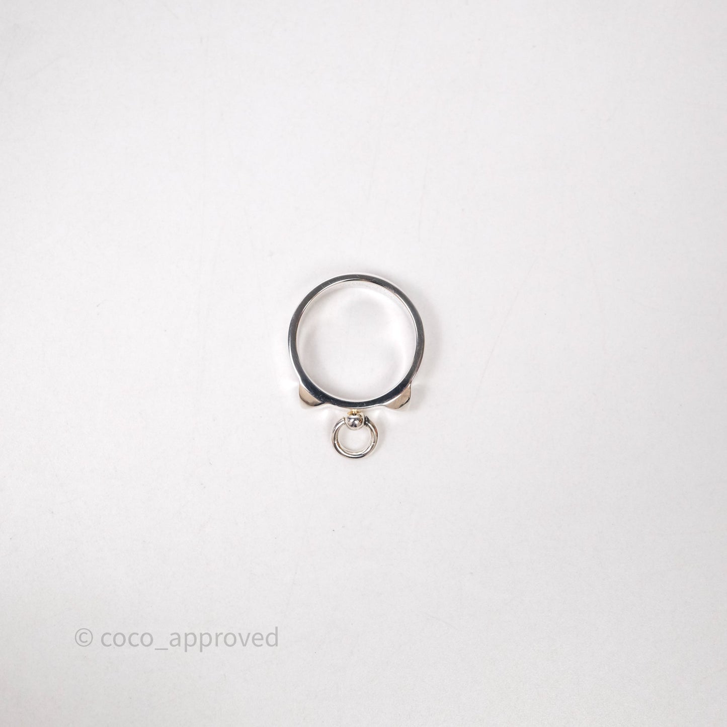 Hermes Collier de Chien Ring PM Sterling Silver Size 51