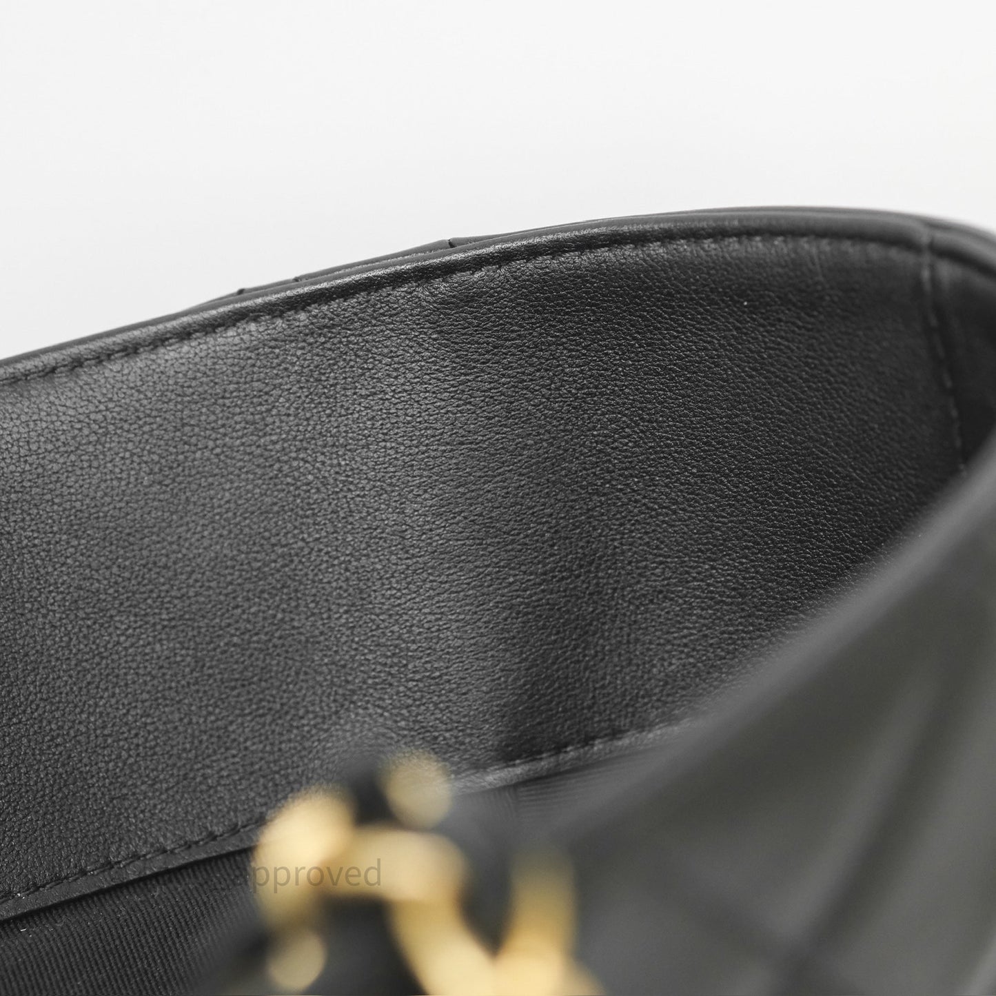 Chanel Stitched Large Shopping Bag Black Calfskin Aged Gold Hardware
