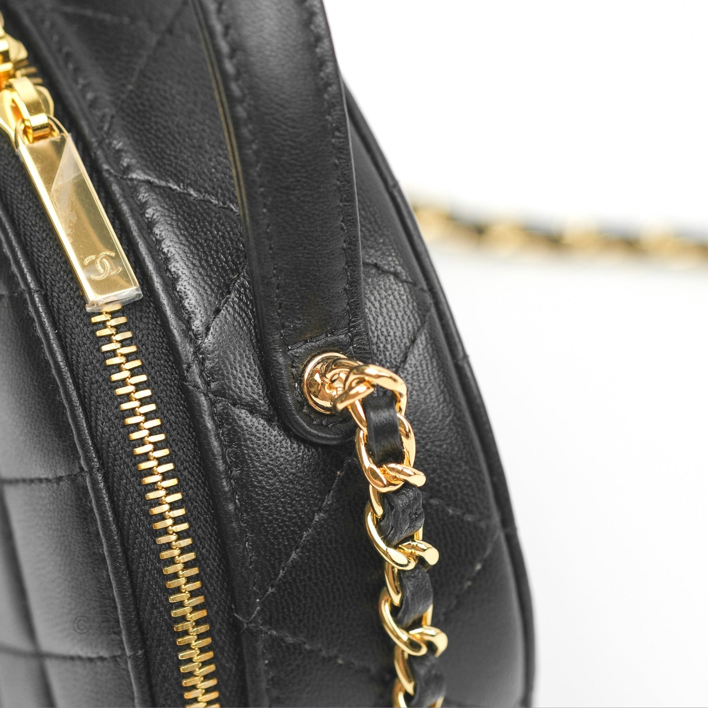 Chanel Small Clutch With Chain Black Lambskin Gold Hardware 23C