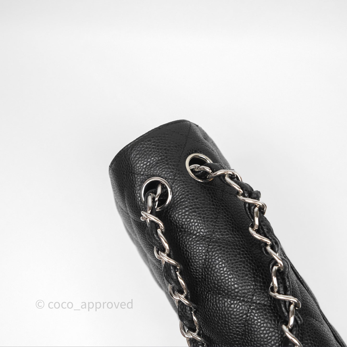 Chanel Jumbo Double Flap Black Caviar Silver Hardware⁣⁣