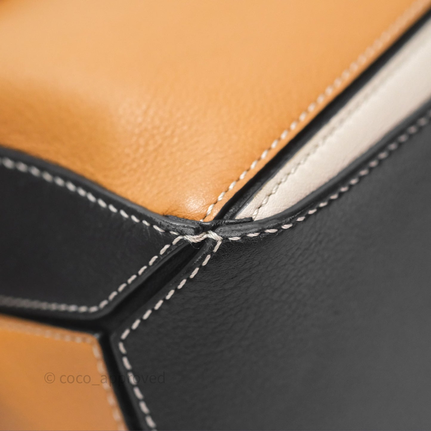 Loewe Small Puzzle Bag Amber/ Light Oat Calfskin Gold Hardware