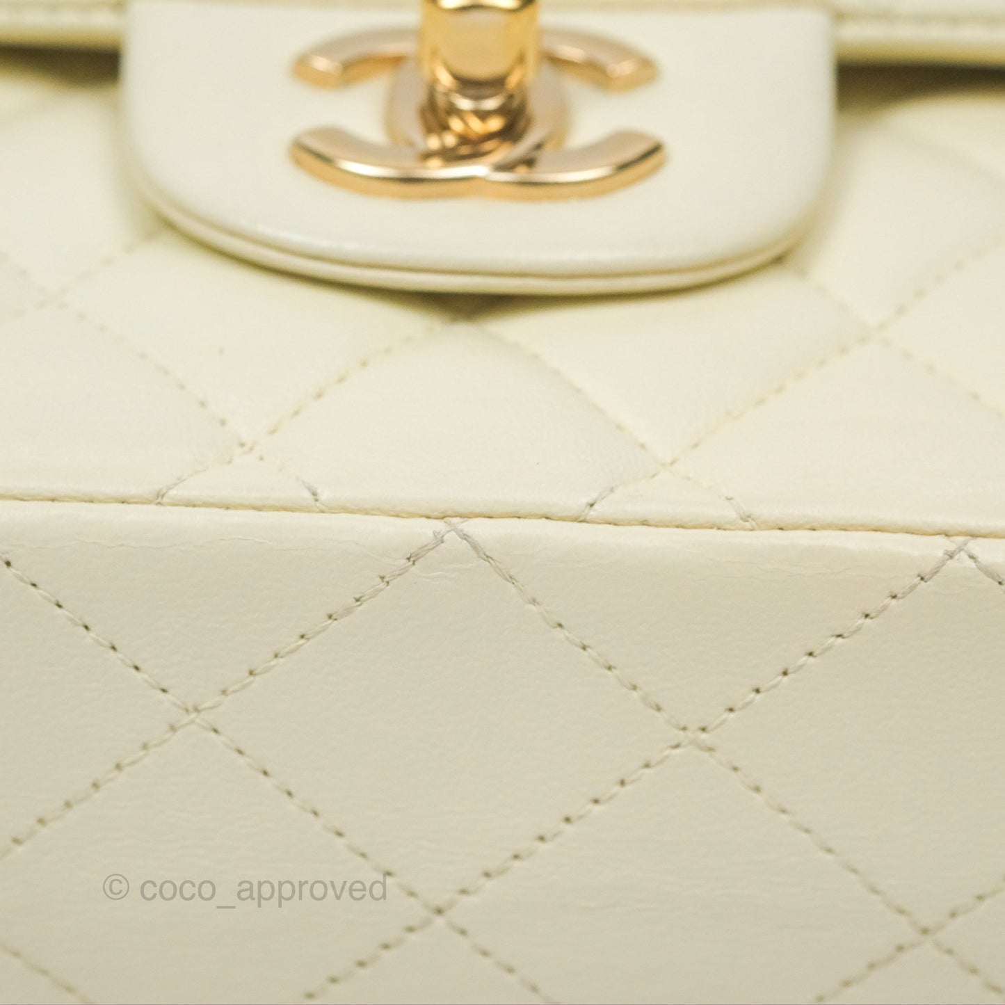 Chanel Medium Classic Flap Quilted Pale Yellow Lambskin Gold Hardware