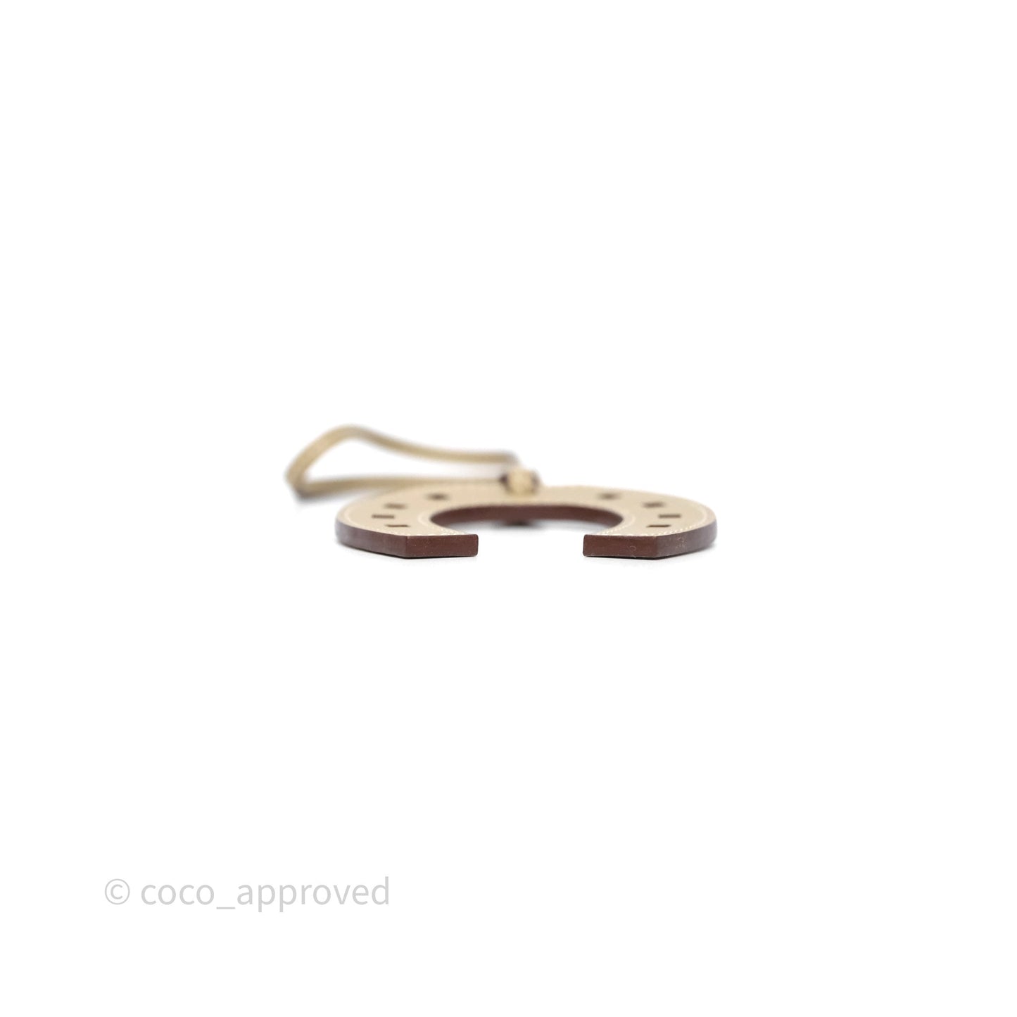 Hermès Paddock Horseshoe Bag Charm Kraft Swift