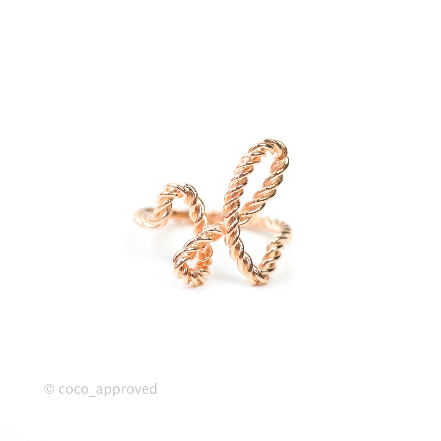 Hermès Cord'H Scarf Ring Brass in Rose Gold Tone