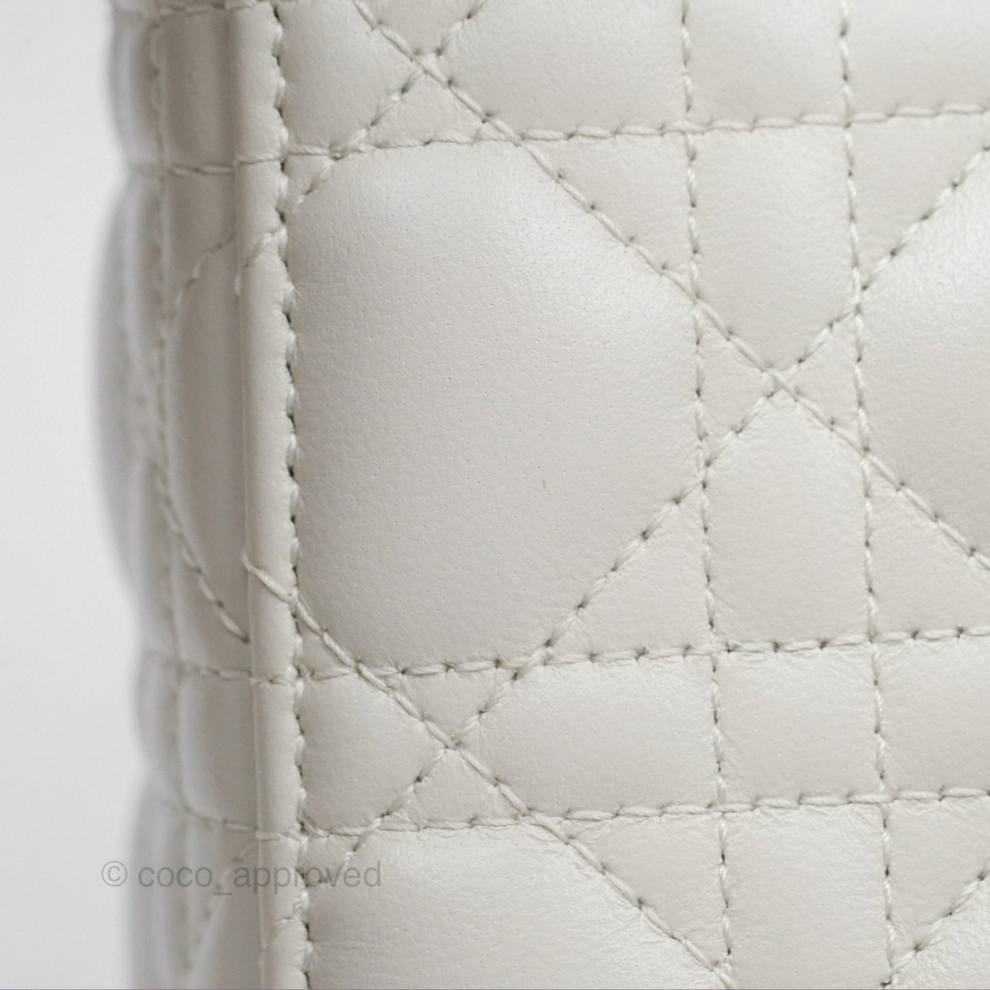 Christian Dior Small Lady Dior My ABCDior Bag Latte Cannage Lambskin