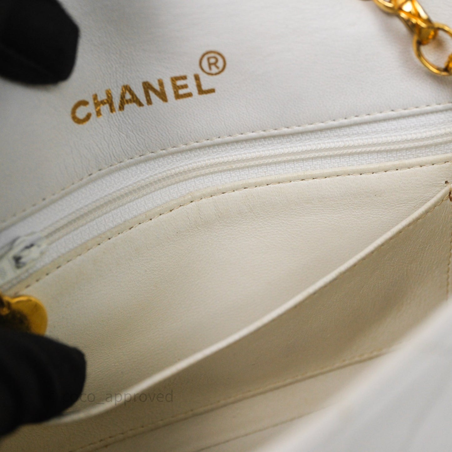 Chanel Vintage Mini Bijoux Chain Flap Bag White Gold Hardware