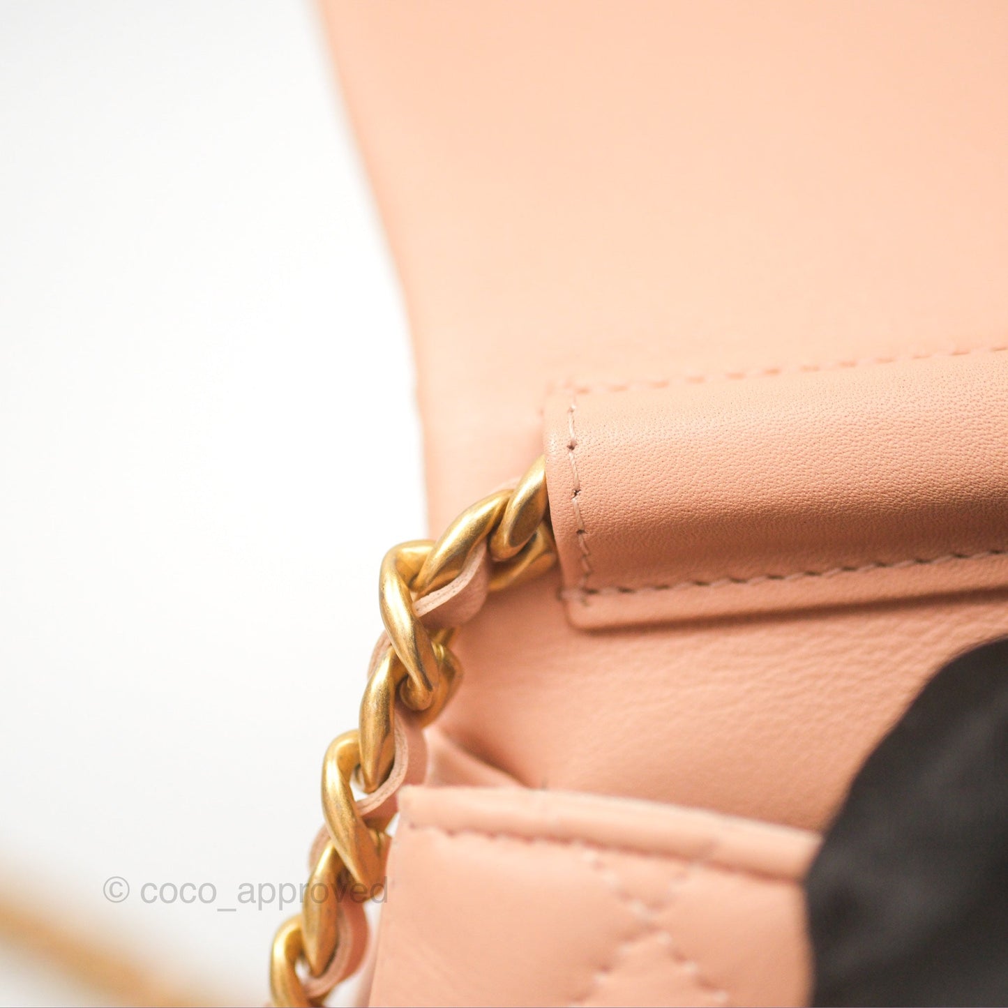 Chanel Mini Clutch with Chain Beige Calfskin Aged Gold Hardware