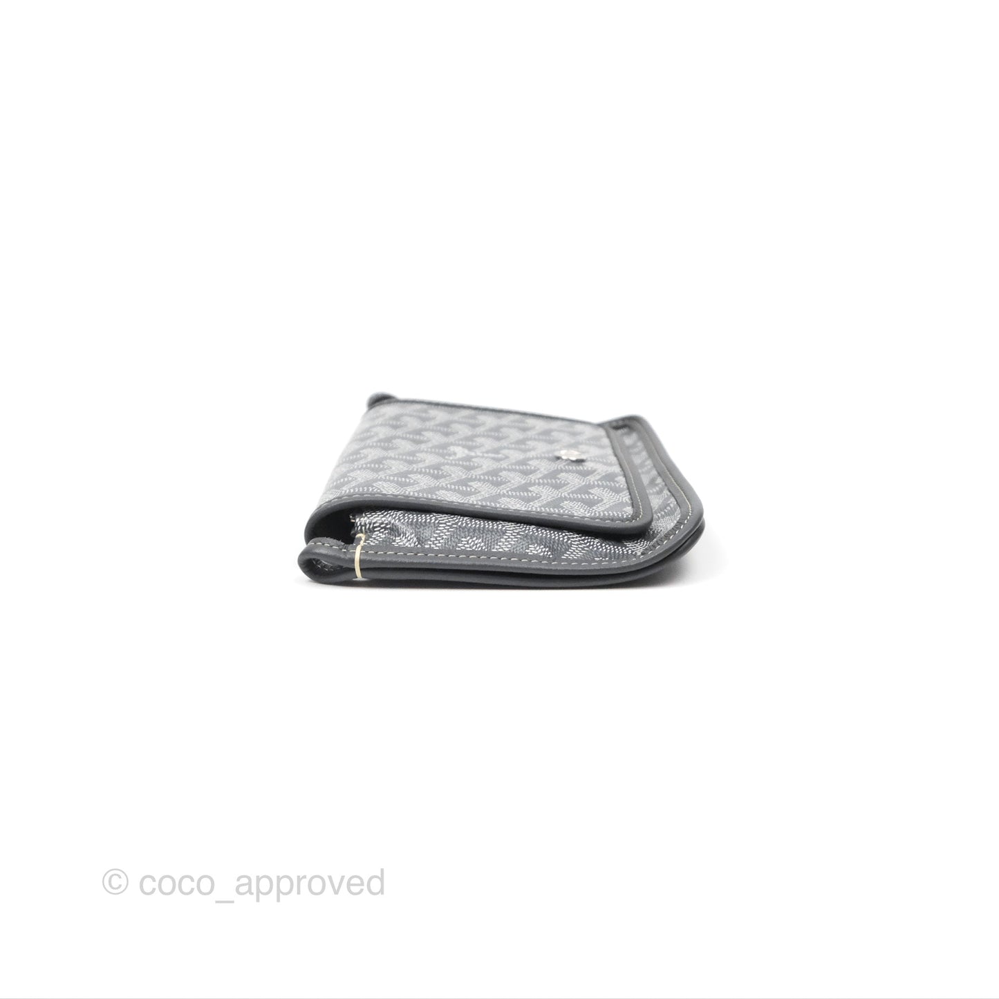 Goyard Plumet Pocket Wallet Grey Goyardine Canvas