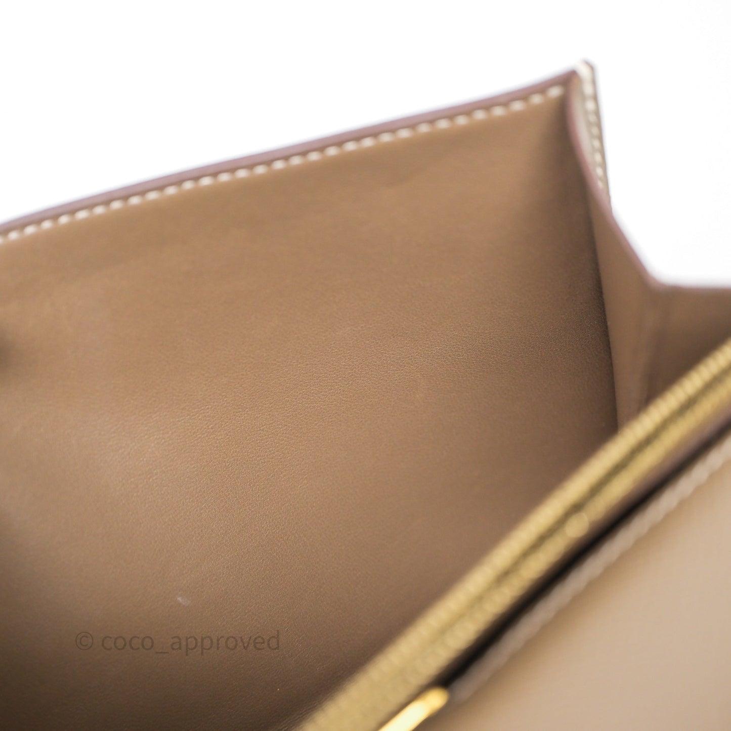 Hermès Constance To Go Wallet Etoupe 18 Epsom Gold Hardware