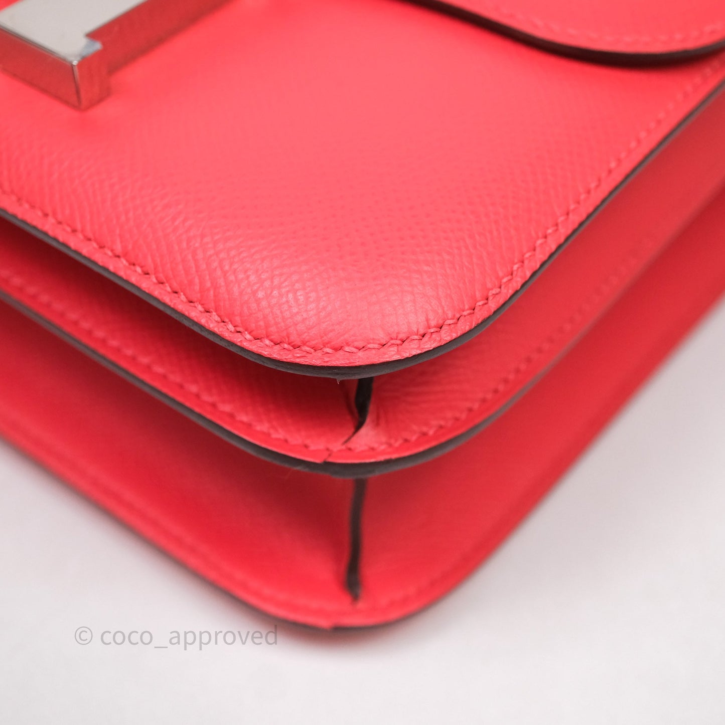 Hermès Constance 24 Rose Jaipur T5 Epsom Palladium Hardware