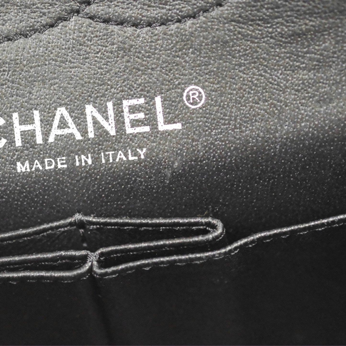 Chanel Mini Reissue 224 Double Flap Black Iridescent Calfskin Ruthenium Hardware