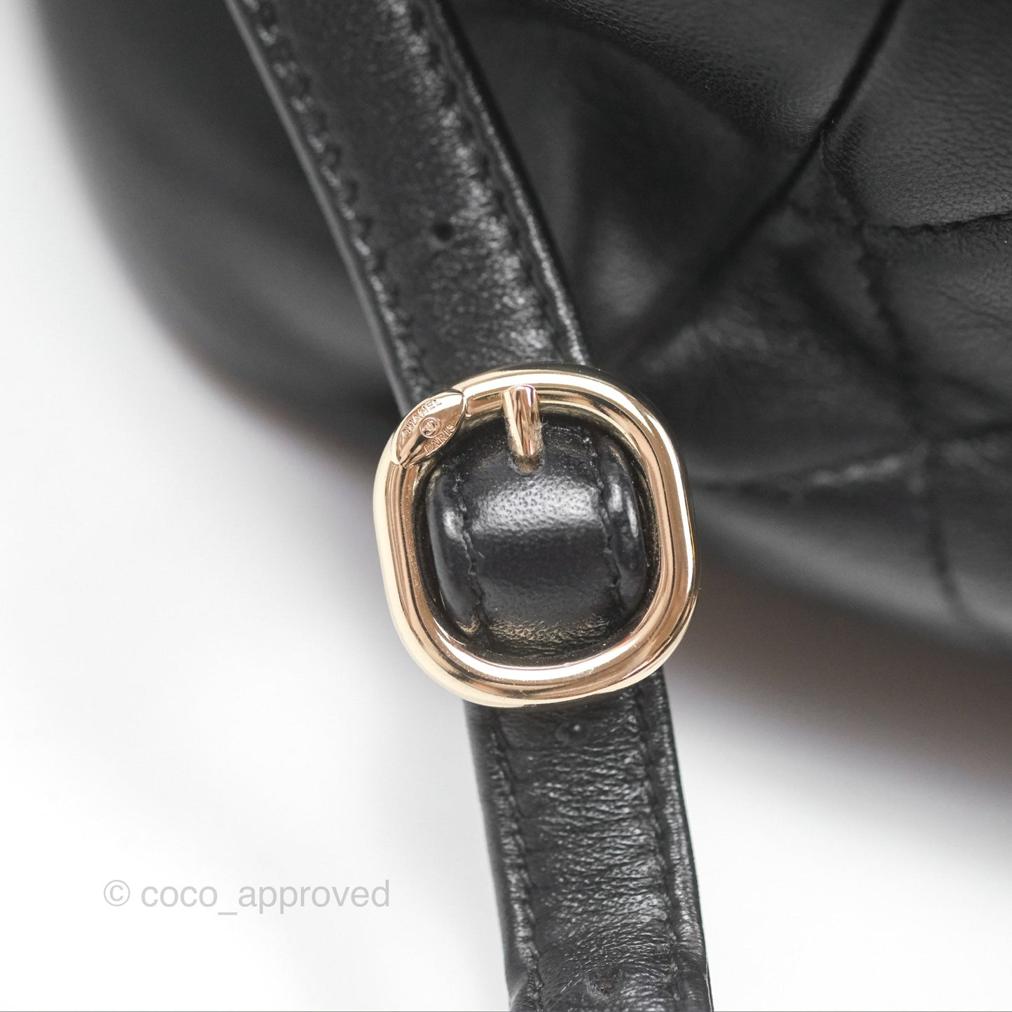 Chanel Quilted Small Duma Drawstring Backpack Black Lambskin