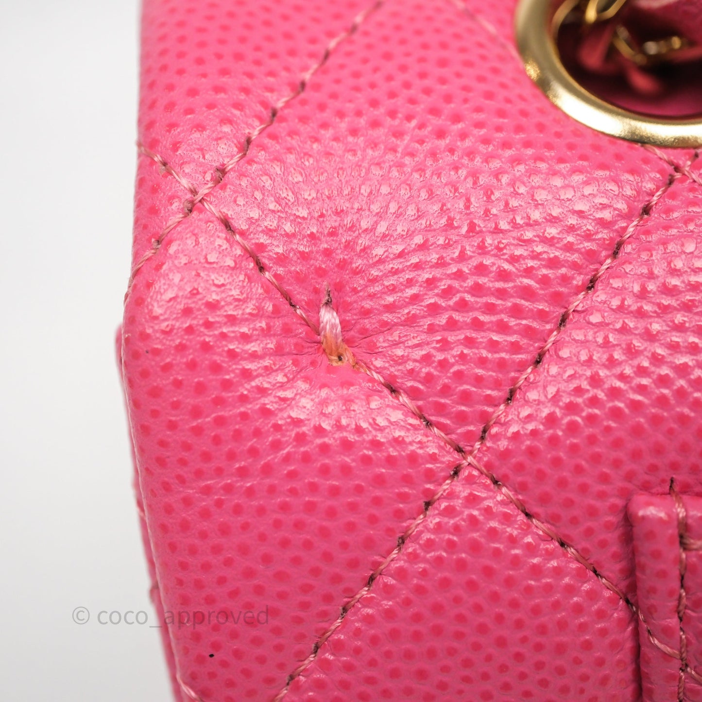 Chanel Small Classic Flap Quilted Hot Pink Caviar Gold Hardware