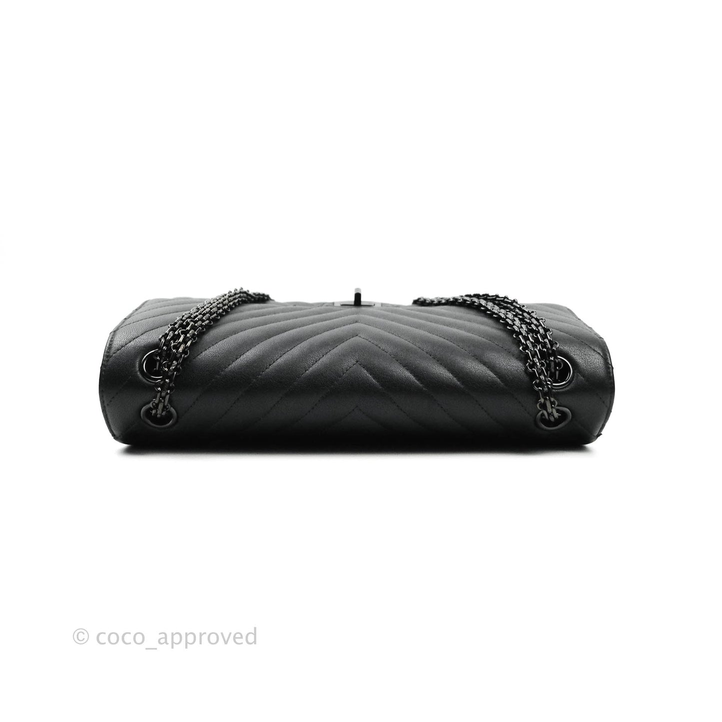 Chanel Reissue Chevron So Black Black Hardware 226