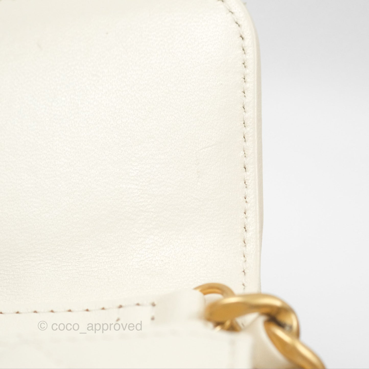 Chanel 19 Clutch With Chain Ivory White Lambskin Mixed Hardware