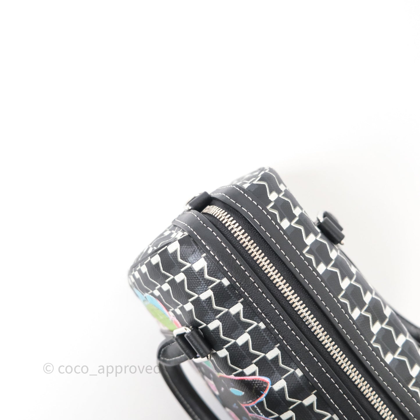 Moynat X Kasing Lung 48H Mini M Labubu Bag Black Canvas Sliver Hardware
