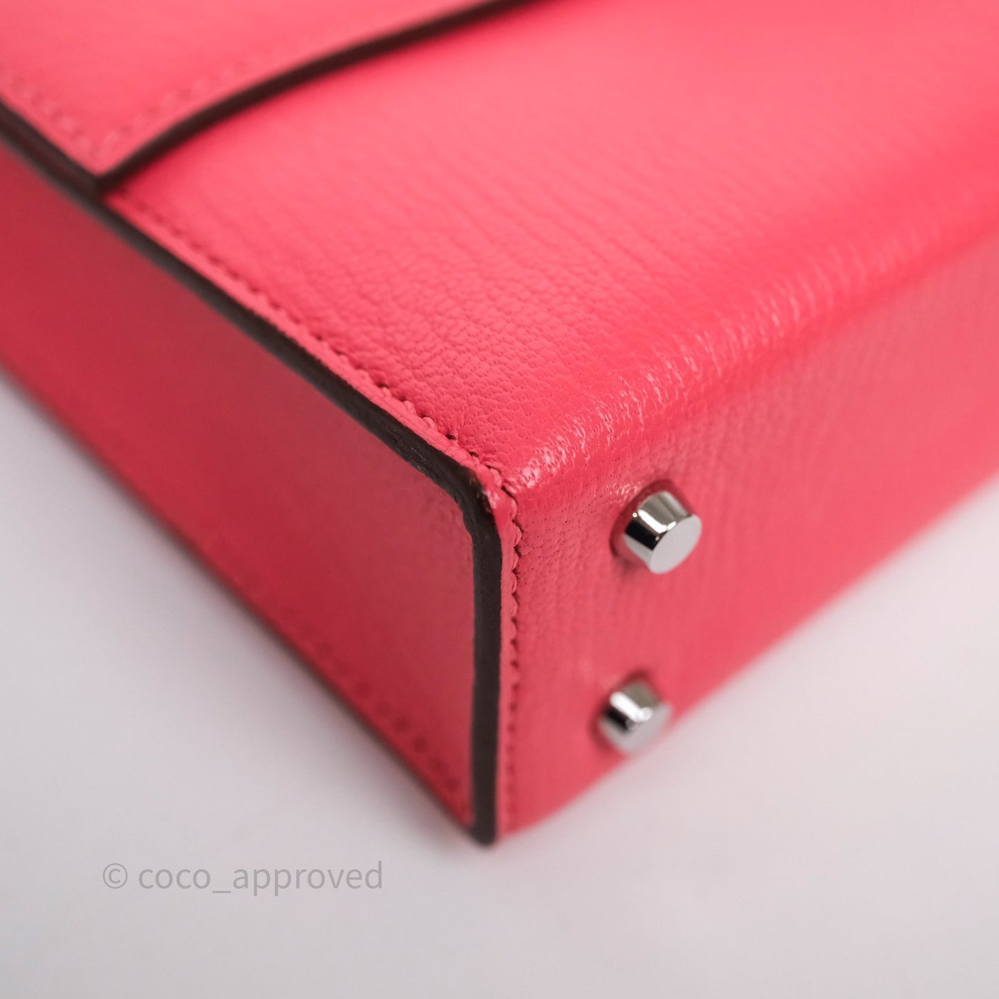 Hermès Mini Verrou Chaine Bag Rose Lipstick U5 Chevre Mysore Palladium Hardware