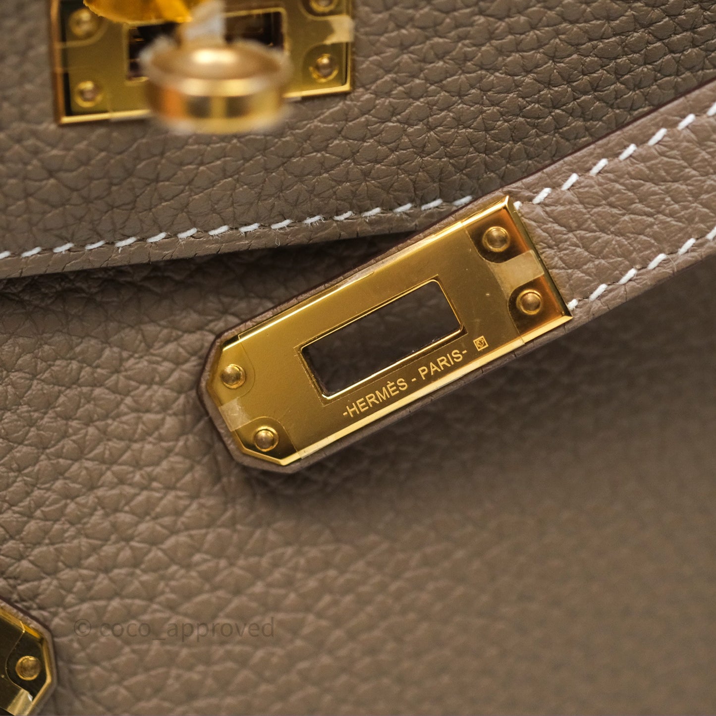 Hermès Kelly 25 Etoupe 18 Retourne Togo Gold Hardware