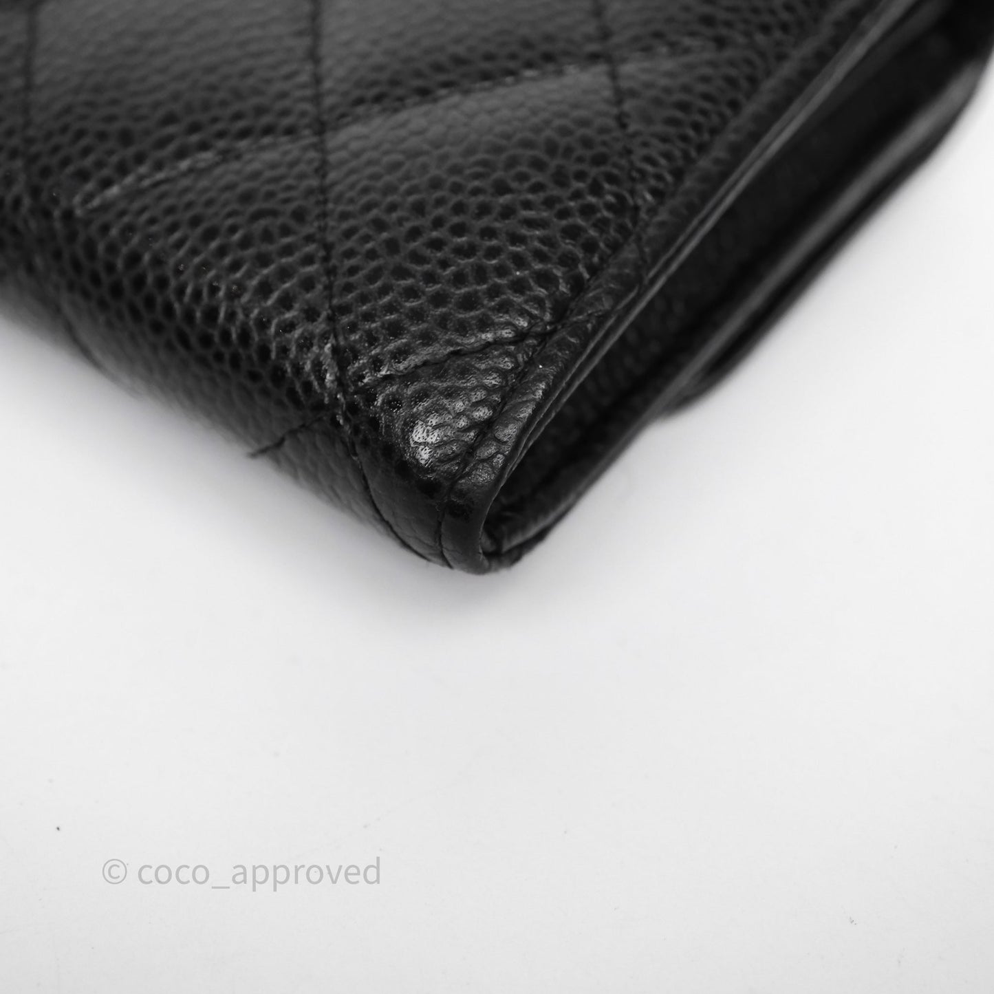 Chanel Quilted Classic Zip Long Wallet Black Caviar Gold Hardware