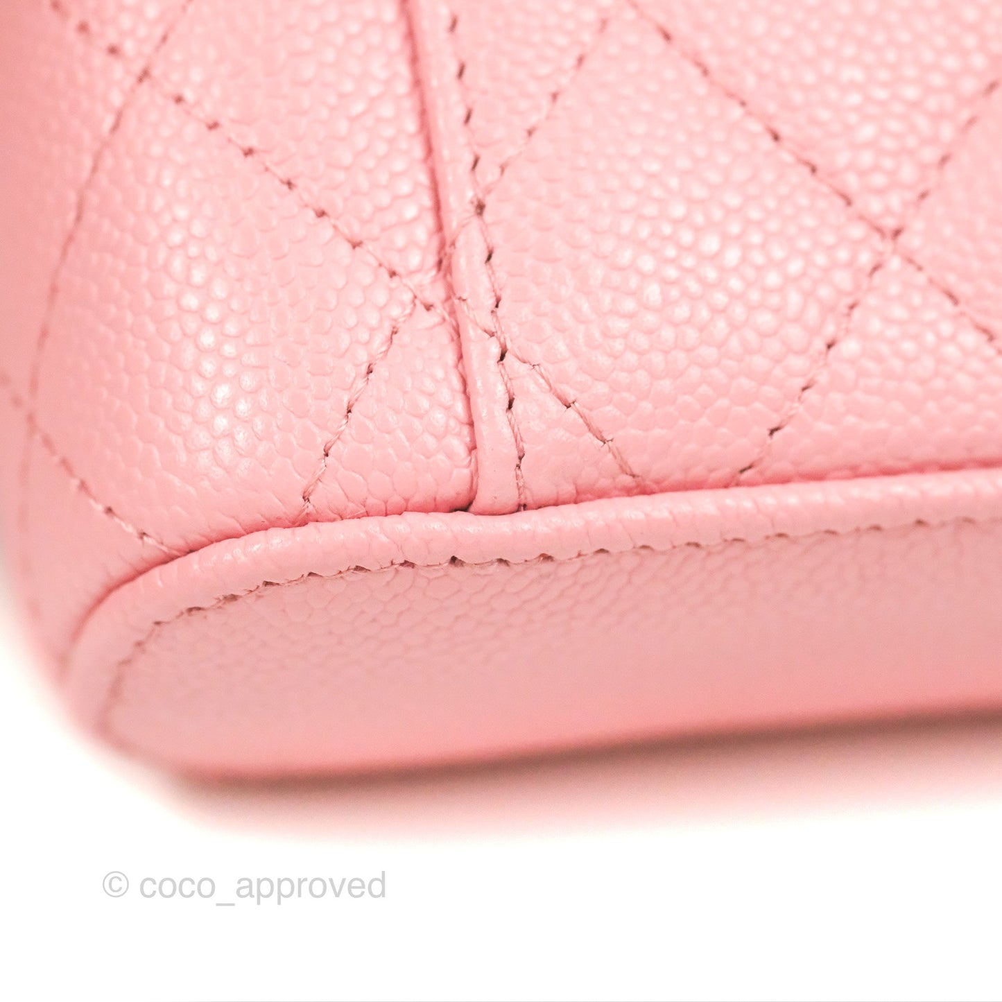 Chanel Quilted Small Handle With Care Vanity Case With Chain Pink Caviar Gold Hardware