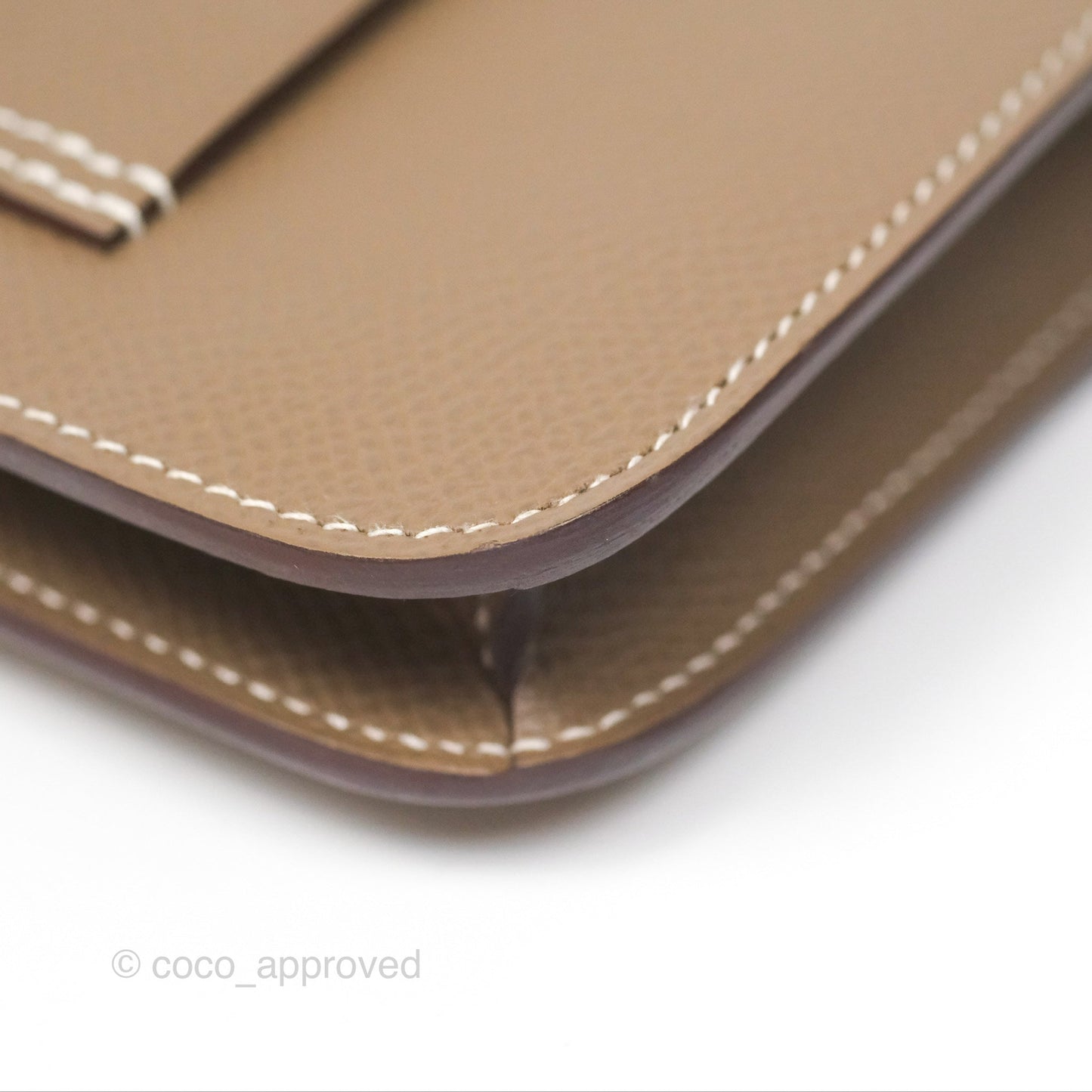 Hermès Constance Slim Wallet Etoupe Epsom Gold Hardware