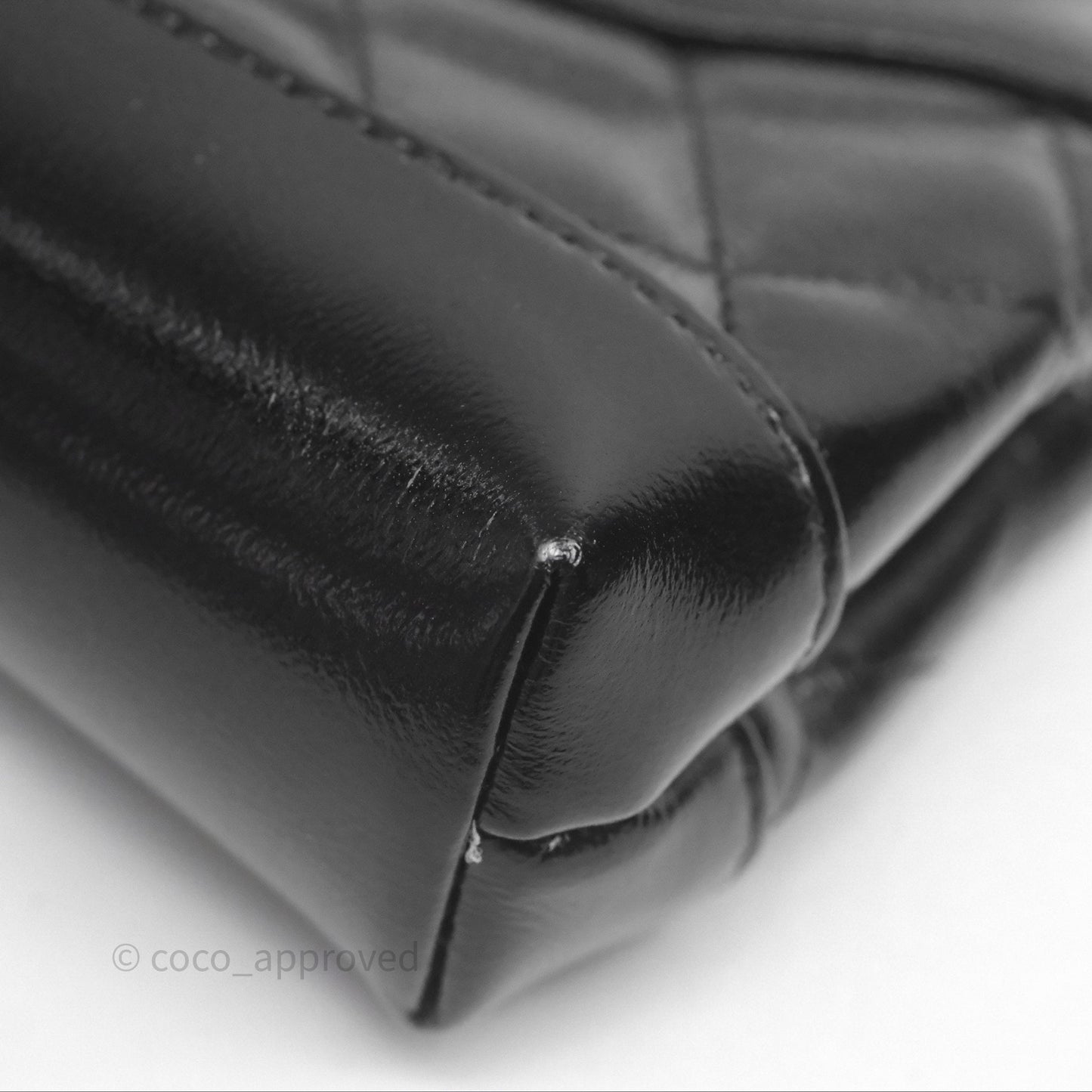 Chanel Micro 31 Clutch With Chain Black Shiny Calfskin Gold Hardware