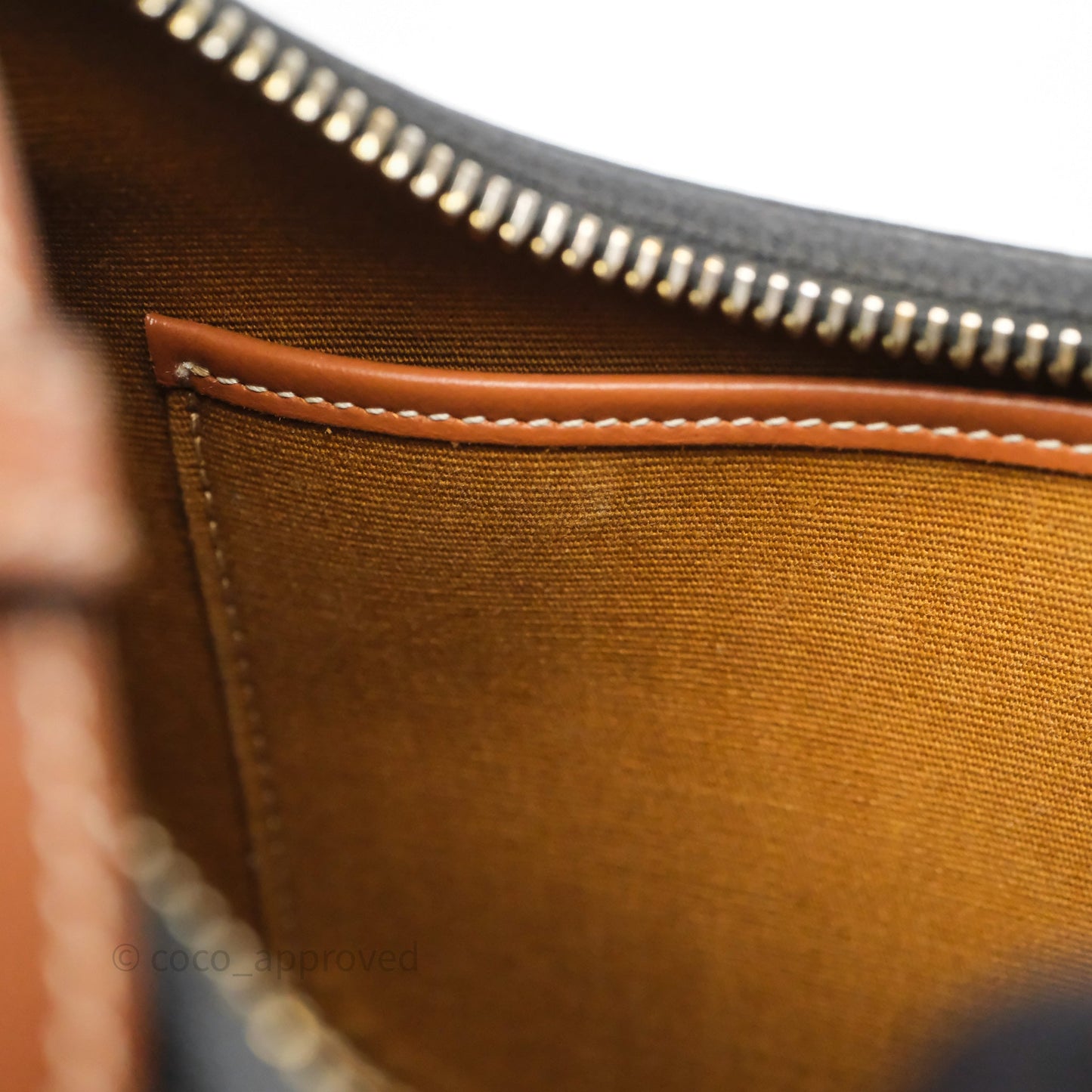 Celine Medium Ava Bag In Triomphe Canvas Calfskin Tan