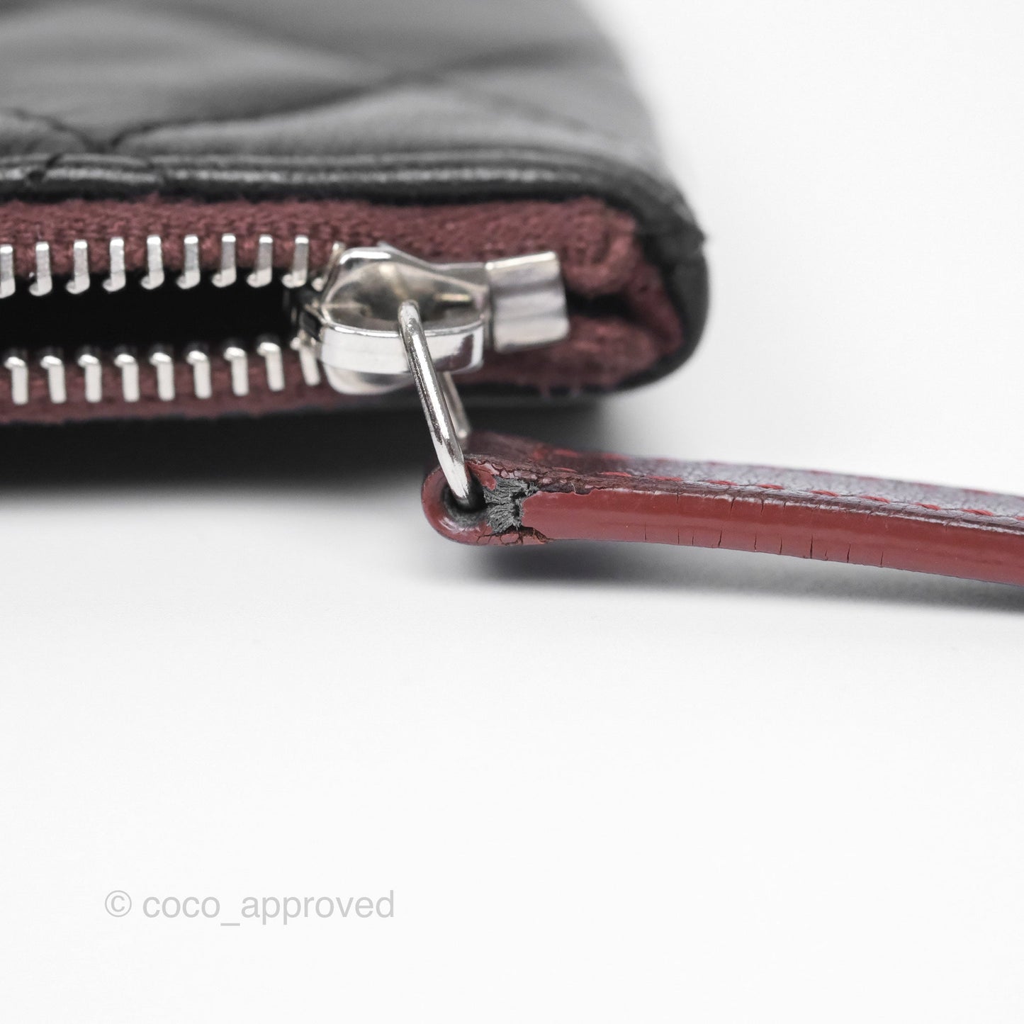 Chanel Flap O Case Clutch Black Lambskin Silver Hardware
