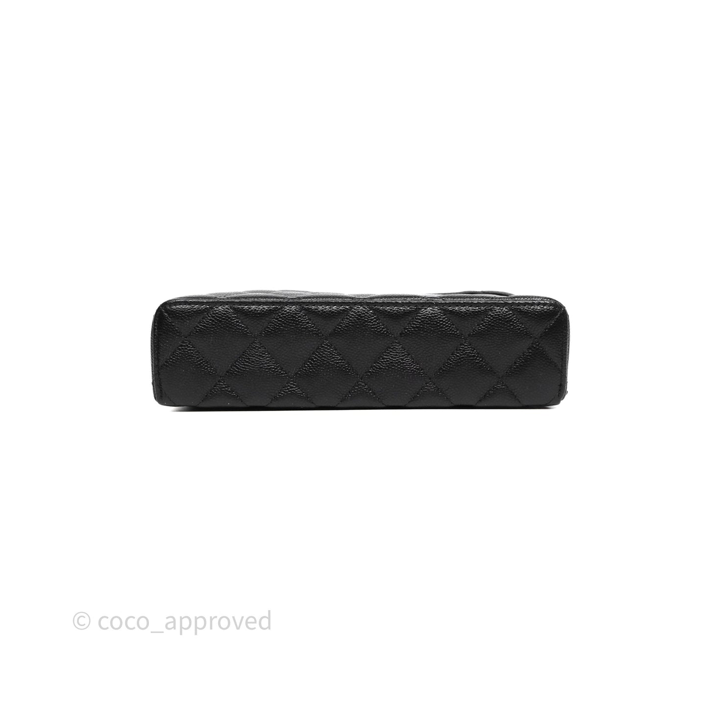 Chanel Top Handle Long Vanity with Chain Black Caviar Gold Hardware