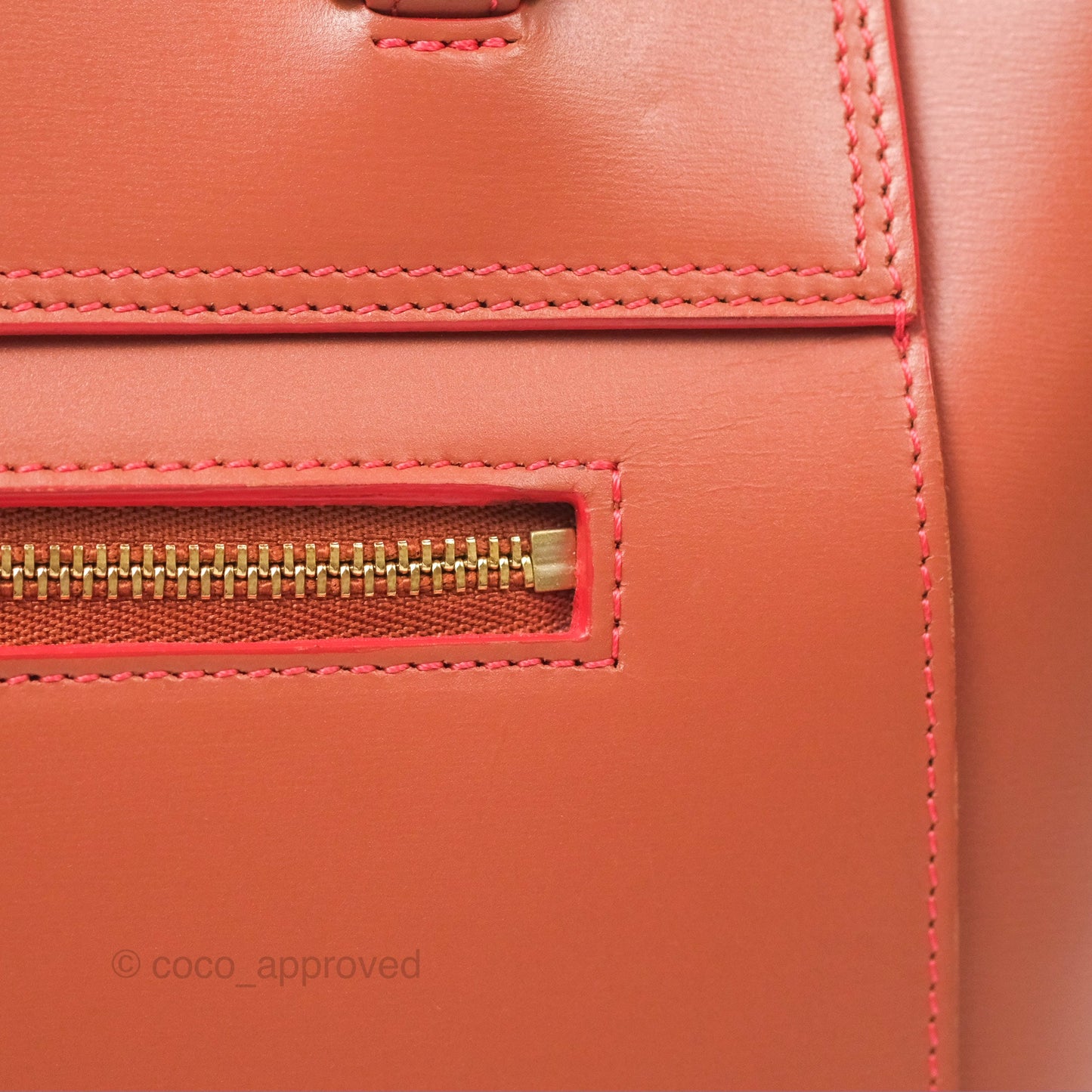Celine Micro Belt Bag Terracotta Smooth Leather Gold Hardware