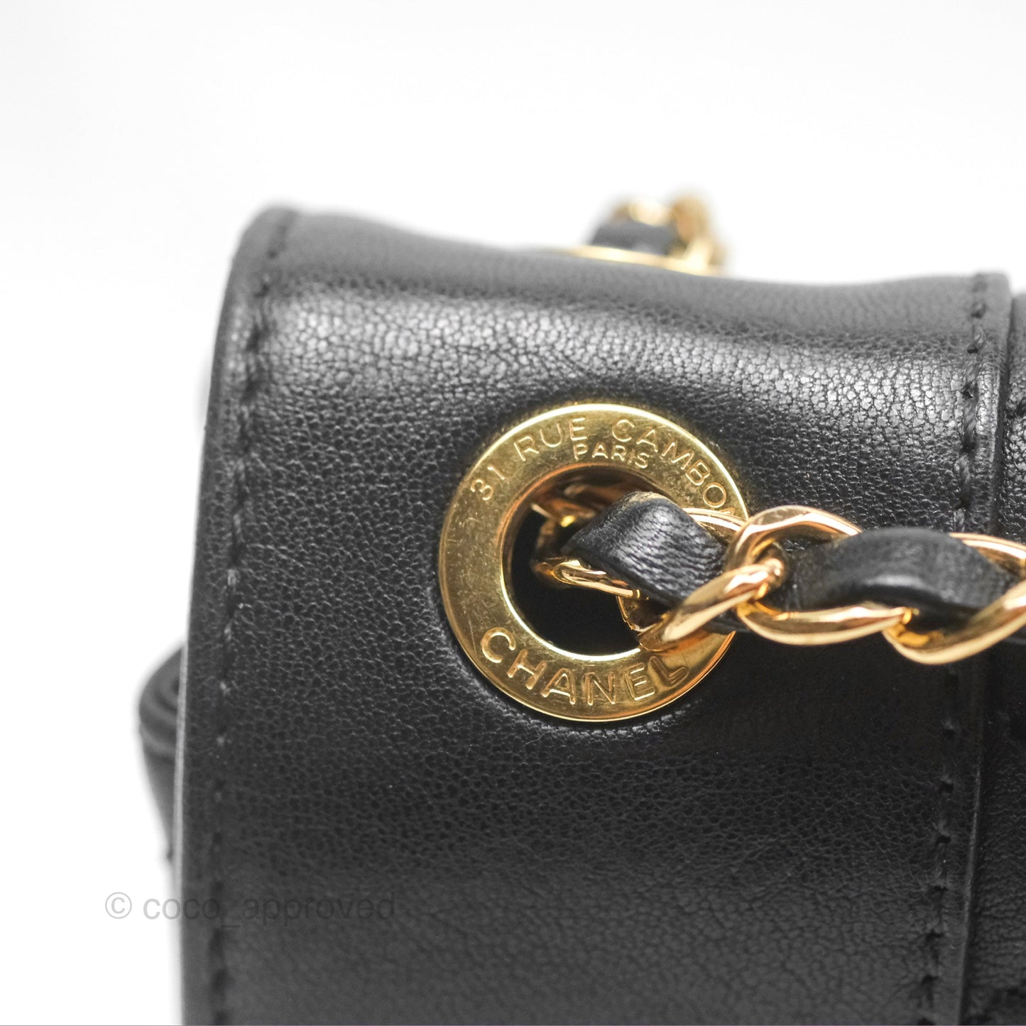 Chanel Mademoiselle Flap Bag Black Calfskin Gold Hardware