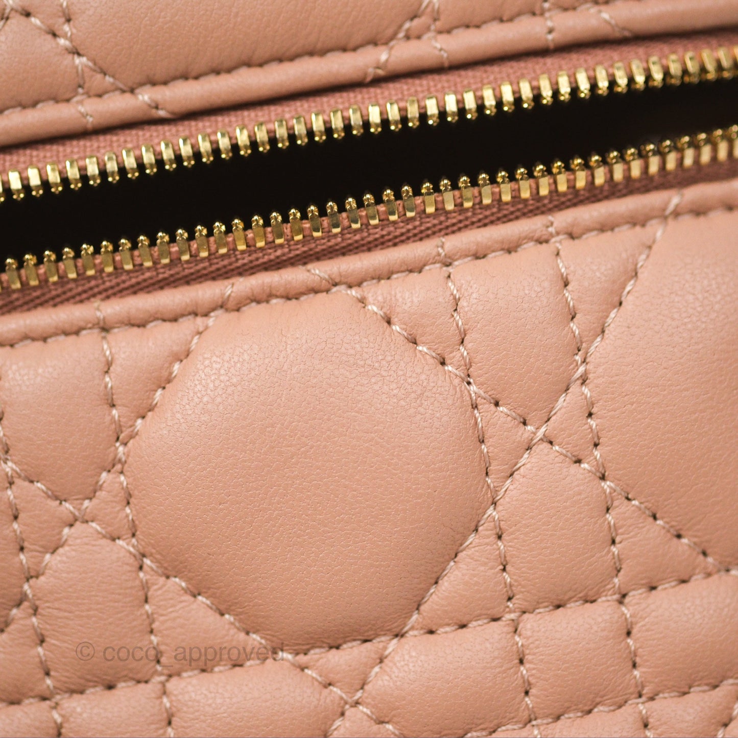 Christian Dior Micro Lady Dior Vanity Case Pink Cannage Lambskin
