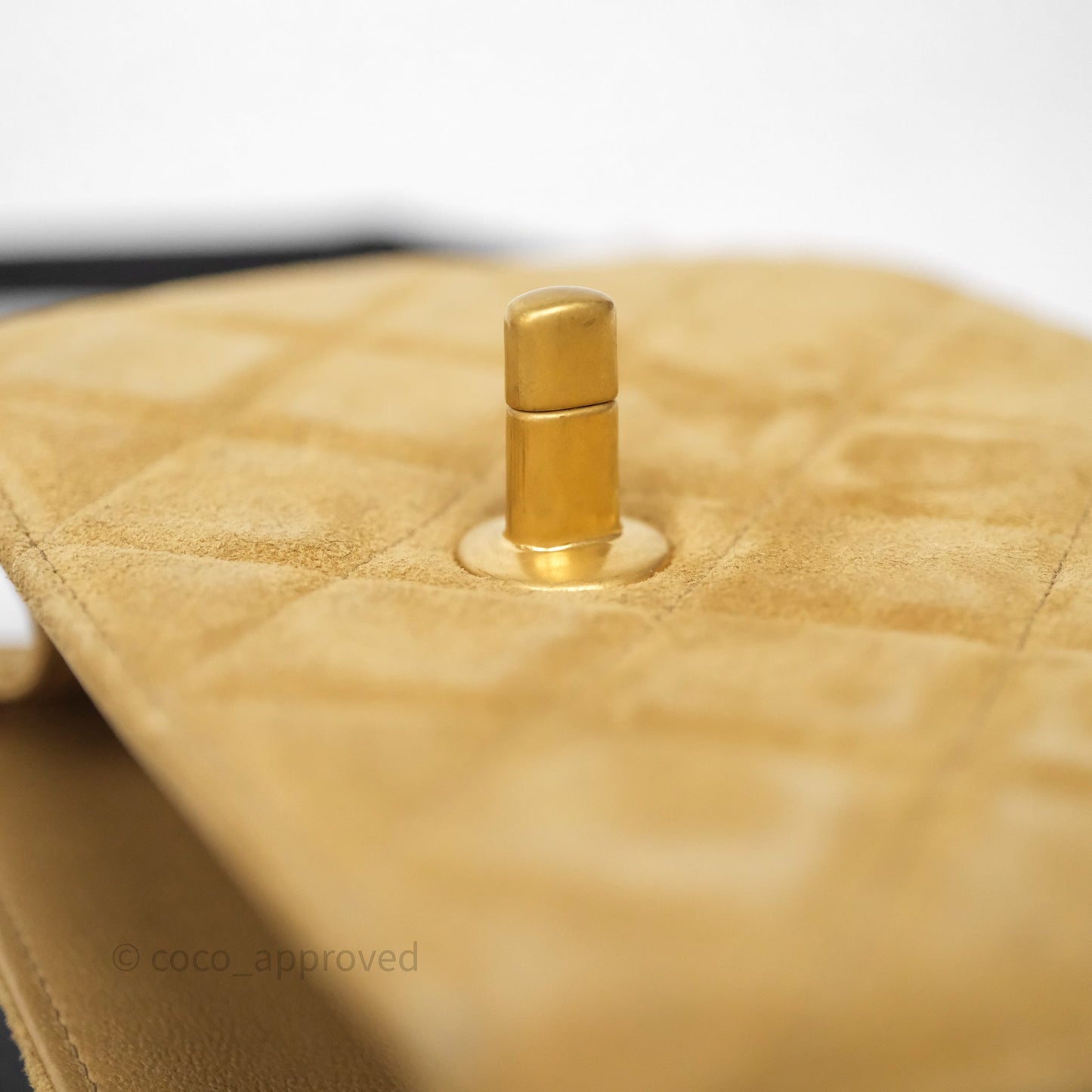 Chanel Mini Flap Bag Camel Suede/ Black Lambskin Gold Hardware