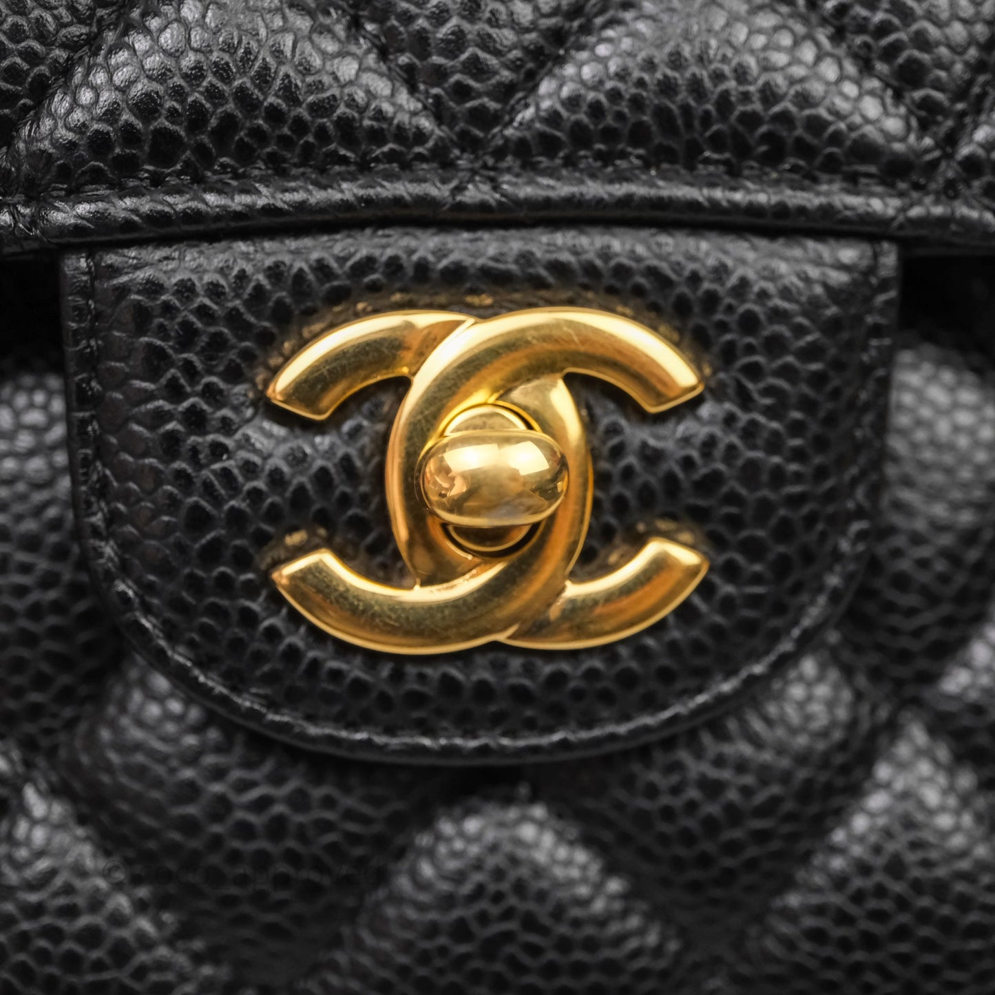 Chanel Small Classic Flap Quilted Black Caviar Gold Hardware
