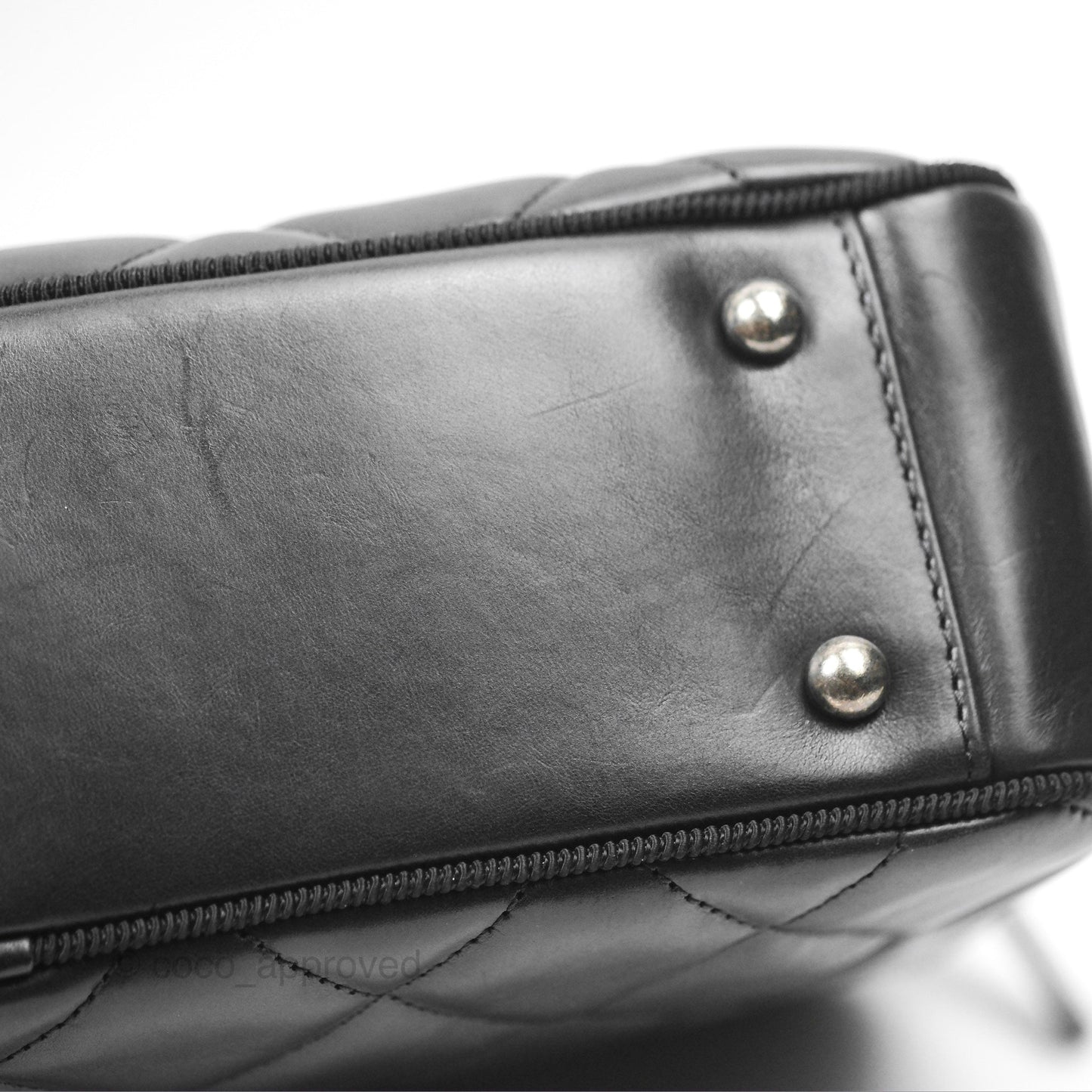 Chanel Large Ballerine Camera Case Black Calfskin Ruthenium Hardware