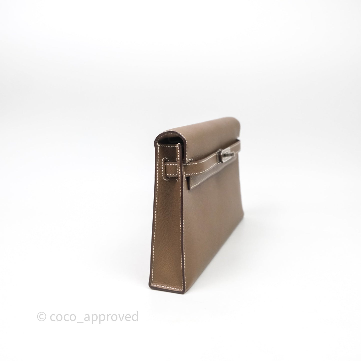 Hermes Kelly Elan Etoupe Madame Palladium Hardware