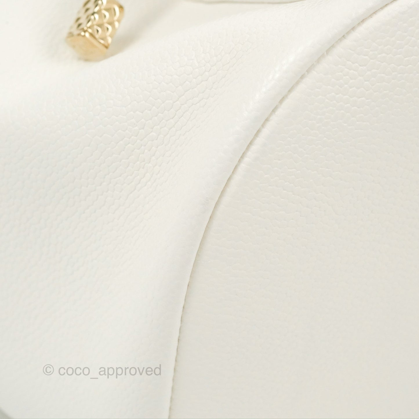 Chanel Mini Business Affinity Backpack White Caviar Gold Hardware 22B