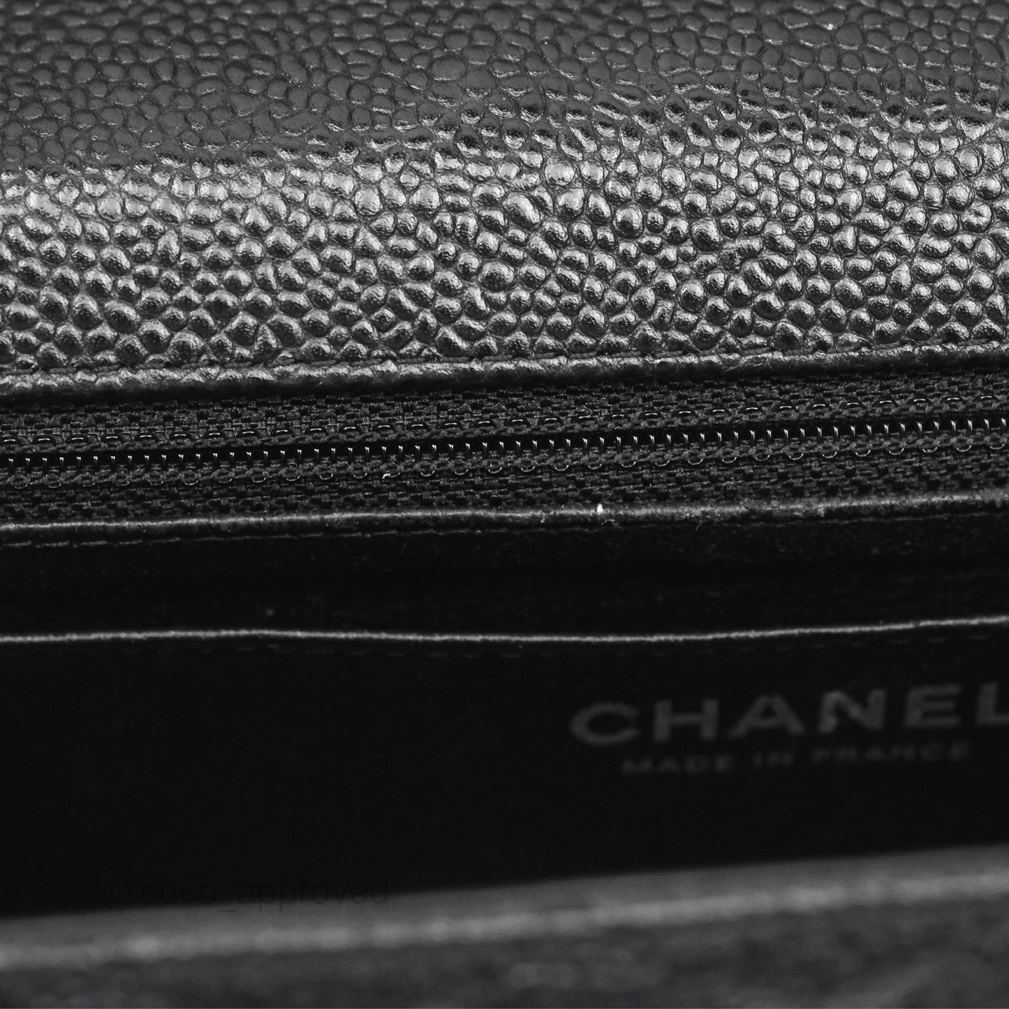 Chanel Mini Rectangular Flap Quilted Black Caviar Silver Hardware