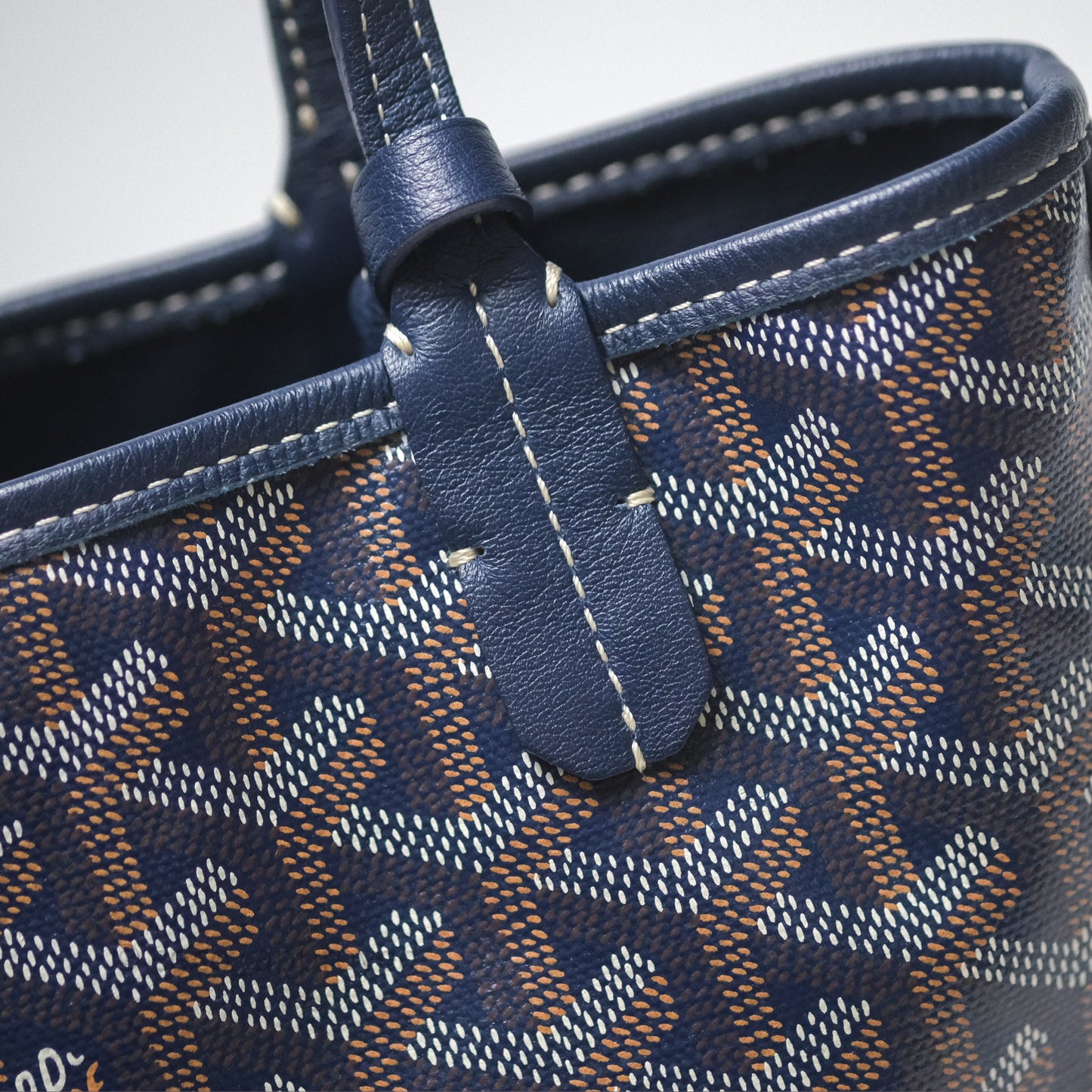 Goyard Anjou Mini Bag Goyardine Canvas Navy