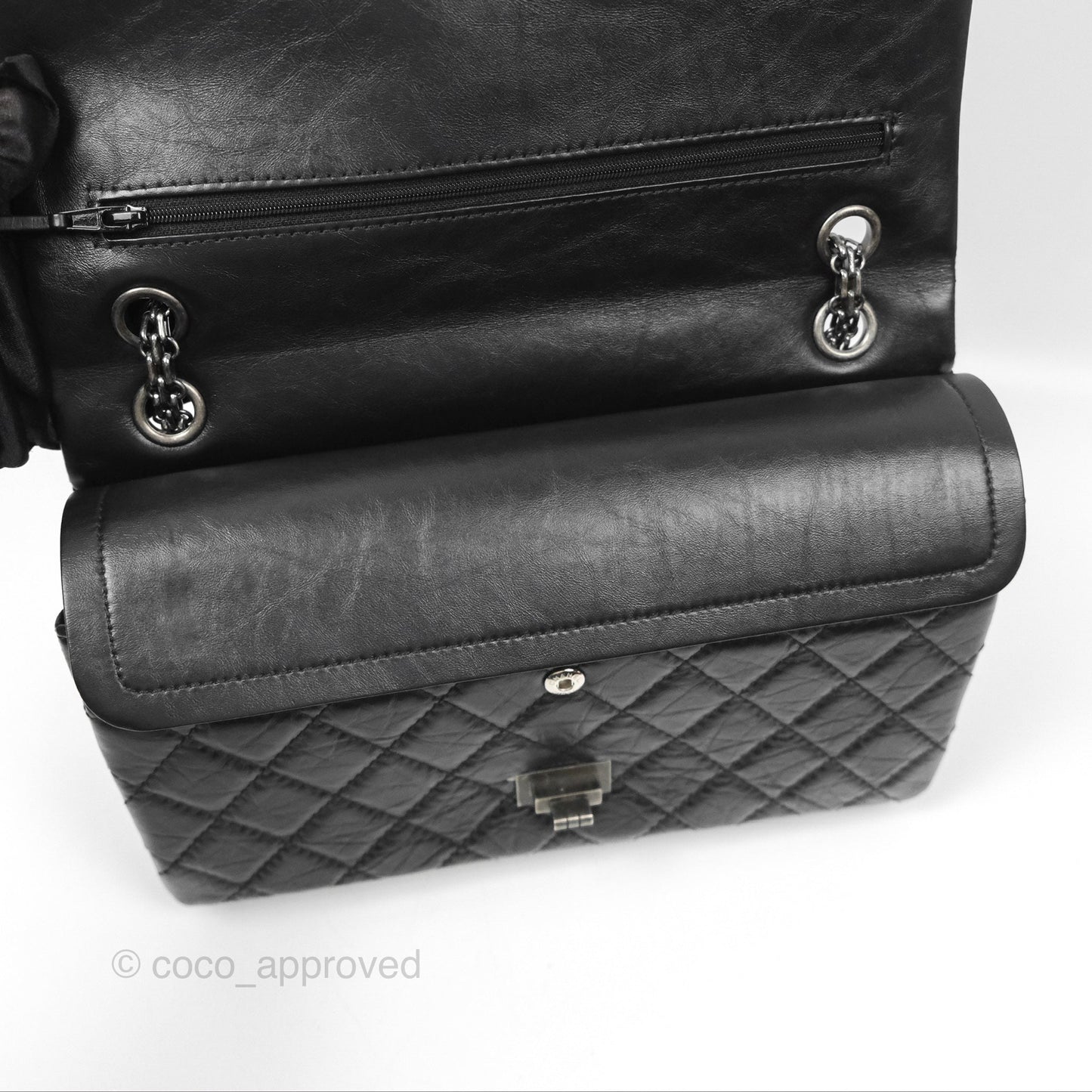 Chanel Reissue 226 Quilted Black Aged Calfskin Ruthenium Hardware