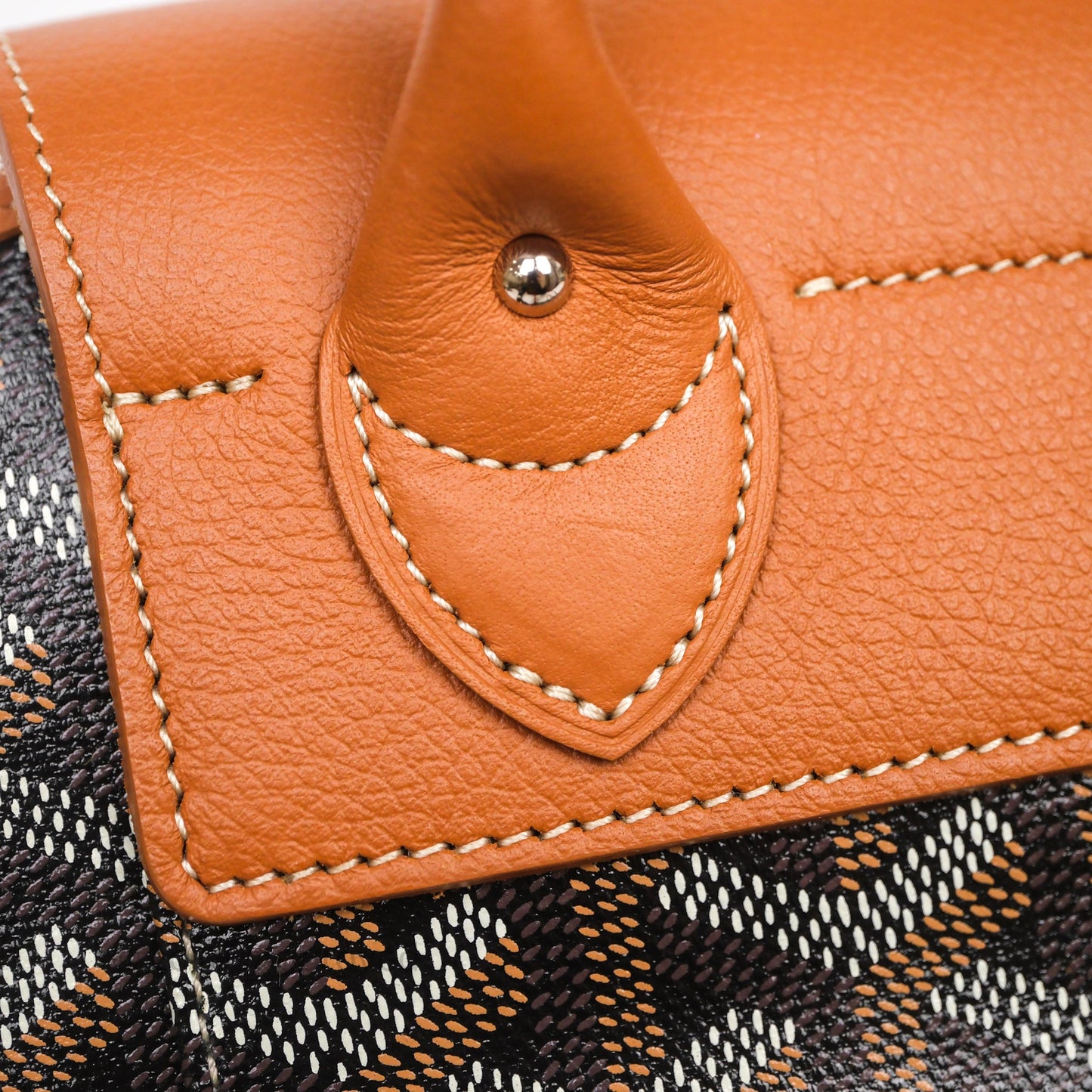 Goyard Mini Alpin Backpack Black/ Tan  Goyardine Calfskin
