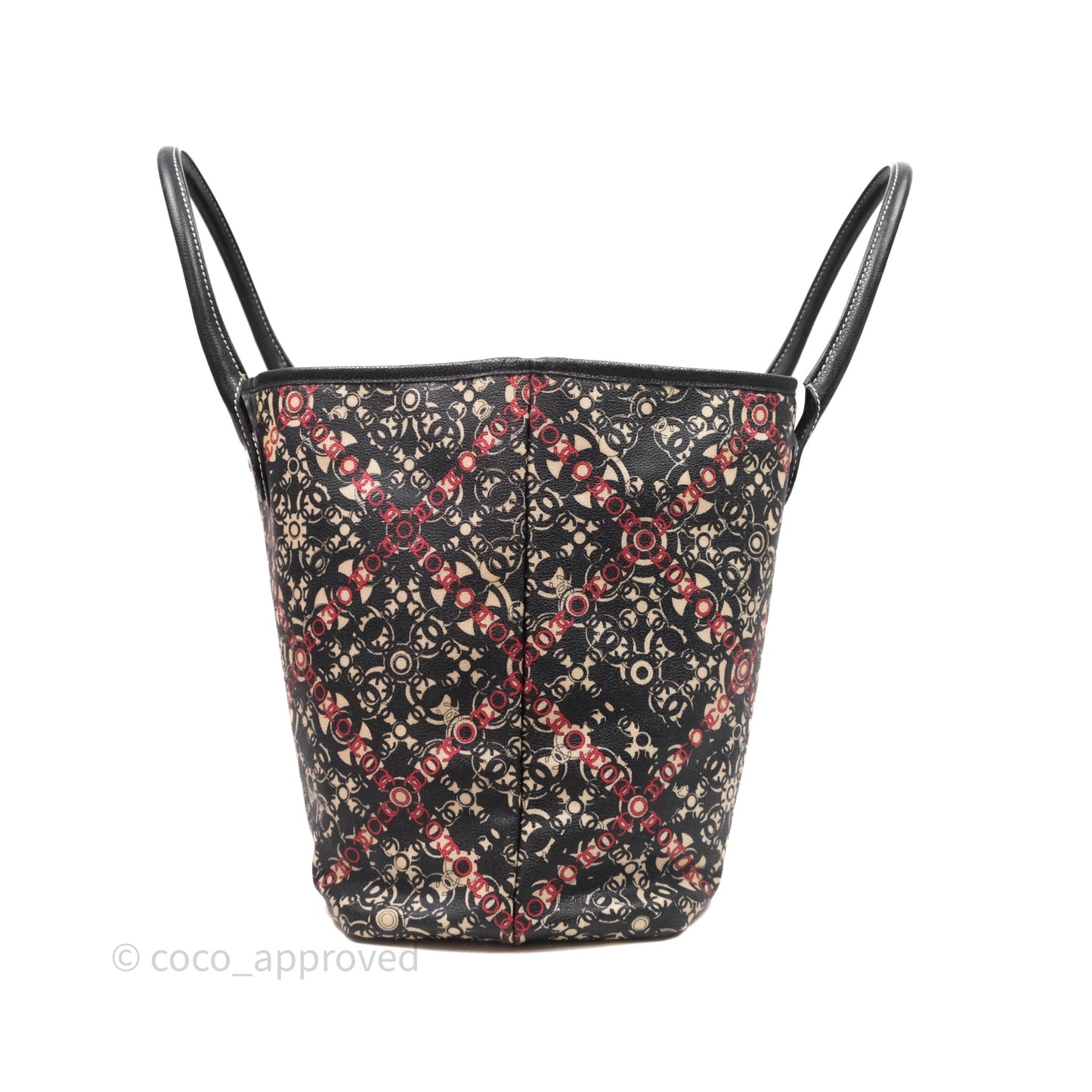 Chanel CC Print Logo Tote Bag Black
