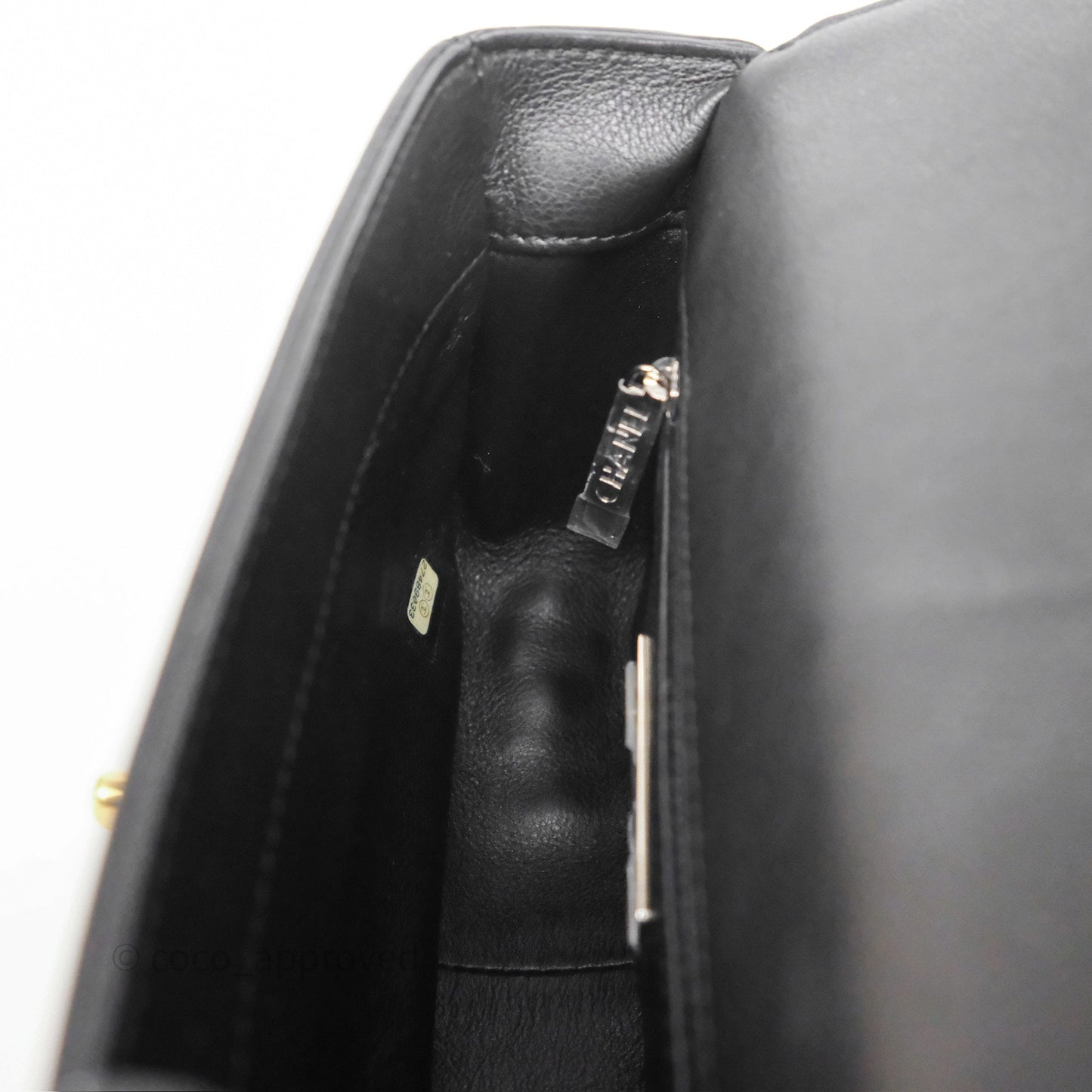 Chanel Small Precious Union Flap Black Calfskin Gold & Silver Hardware