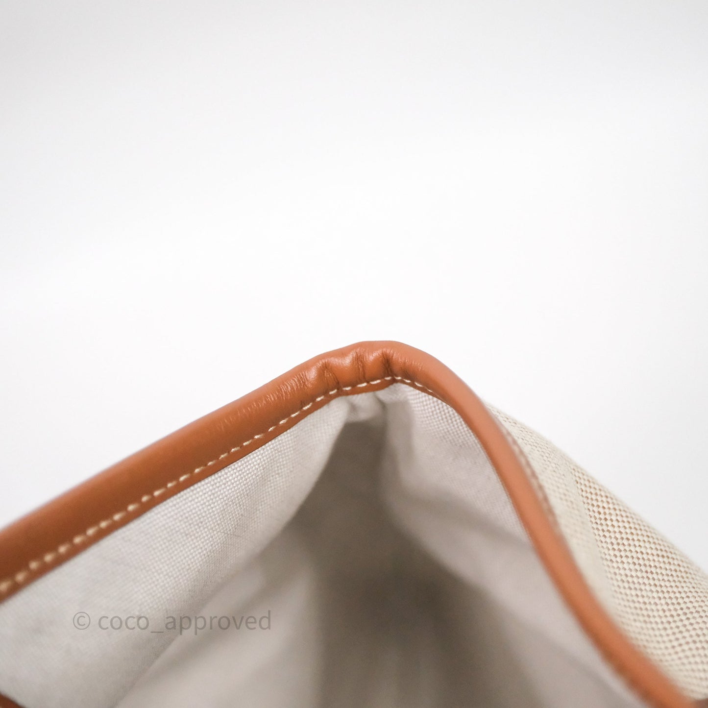 Miu Miu Ivy Tote Bag Canvas Beige/Brandy
