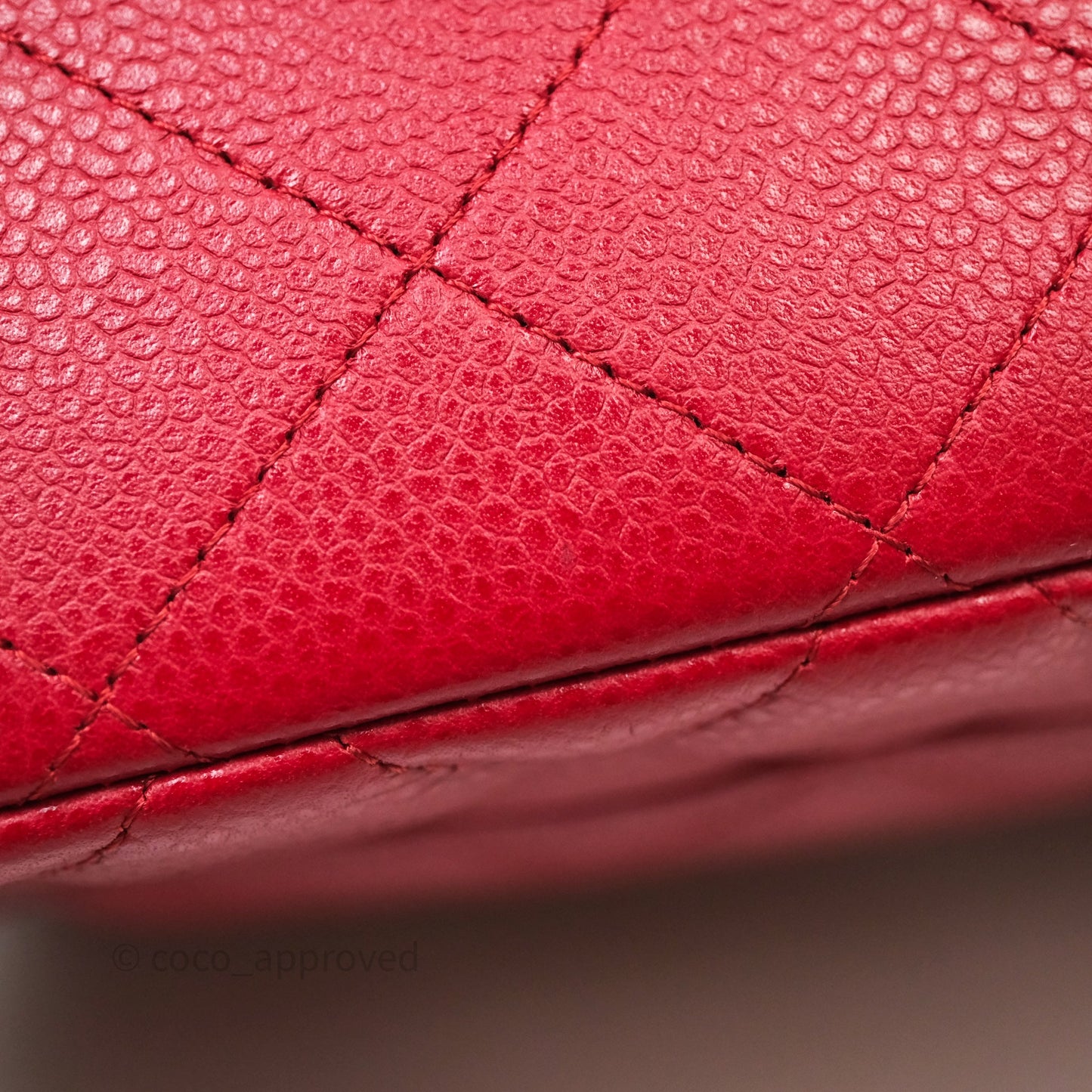 Chanel Jumbo Double Flap Red Caviar Silver Hardware⁣⁣