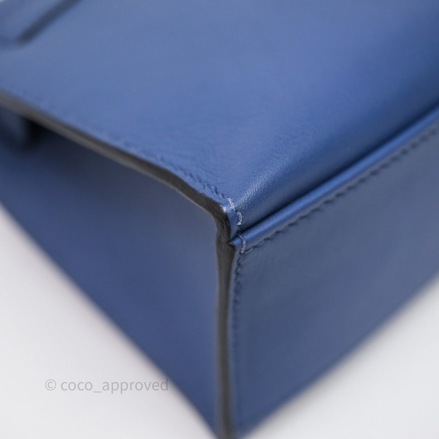Hermès Kelly Pochette Clutch Bleu Brighton 7E Swift Gold Hardware