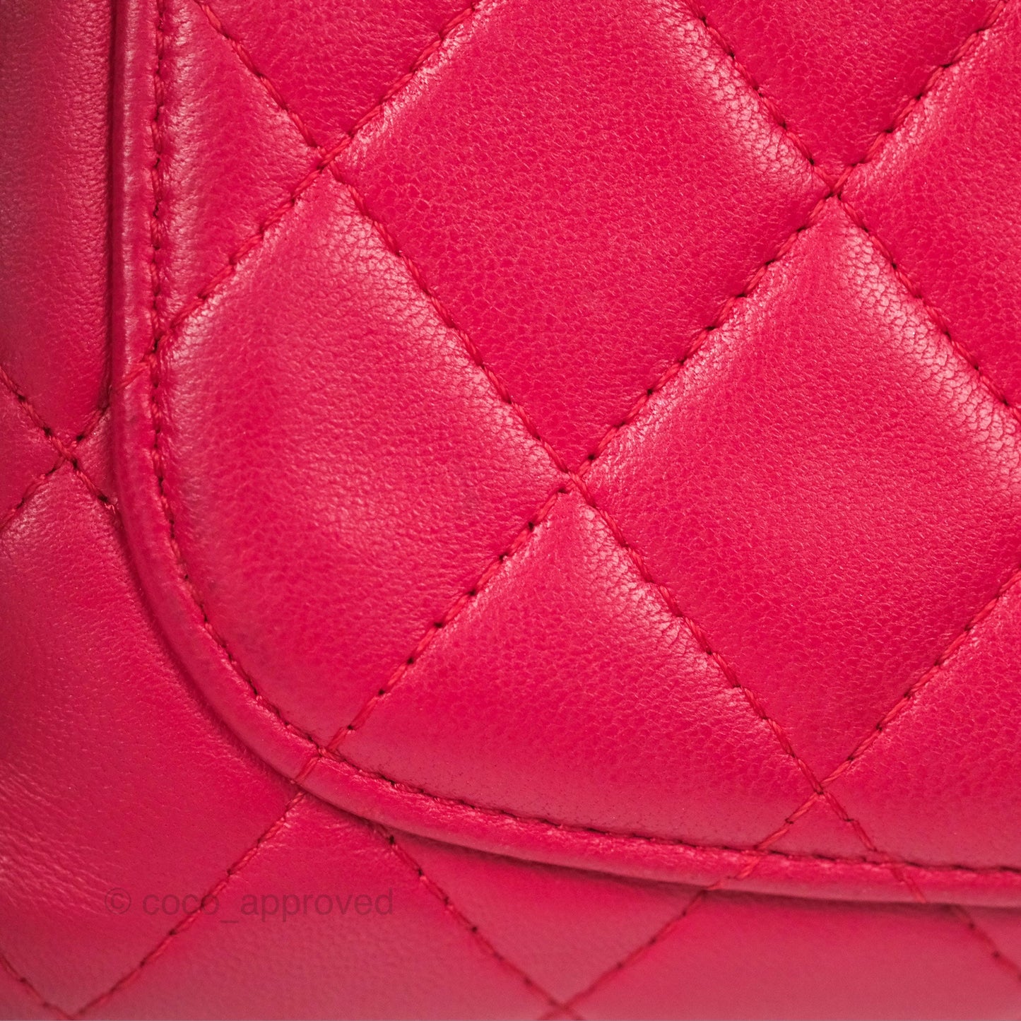 Chanel Quilted Classic French Wallet Lambskin Red Silver Hardware